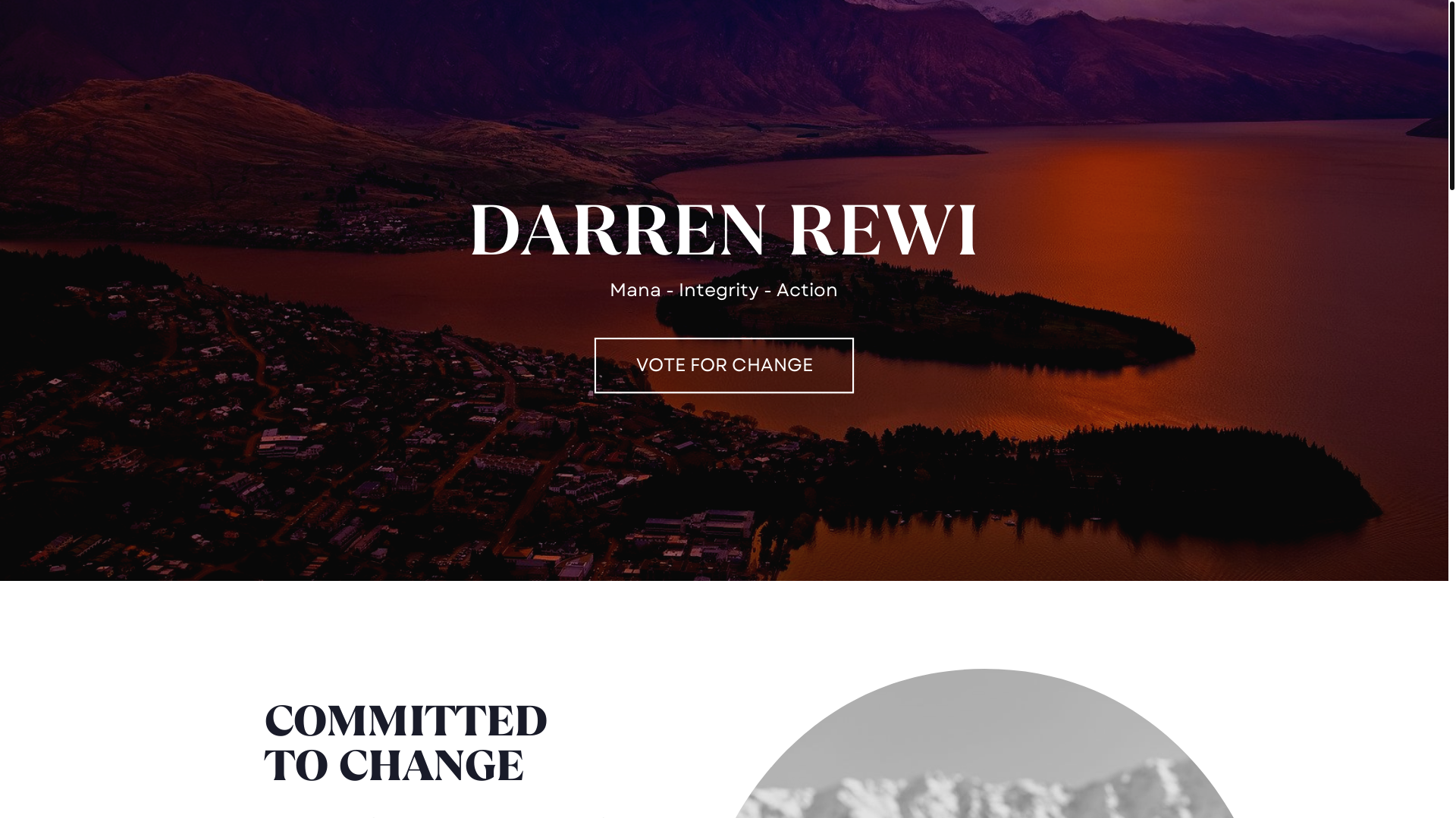 website screenshot of https://darrenrewi.co.nz/