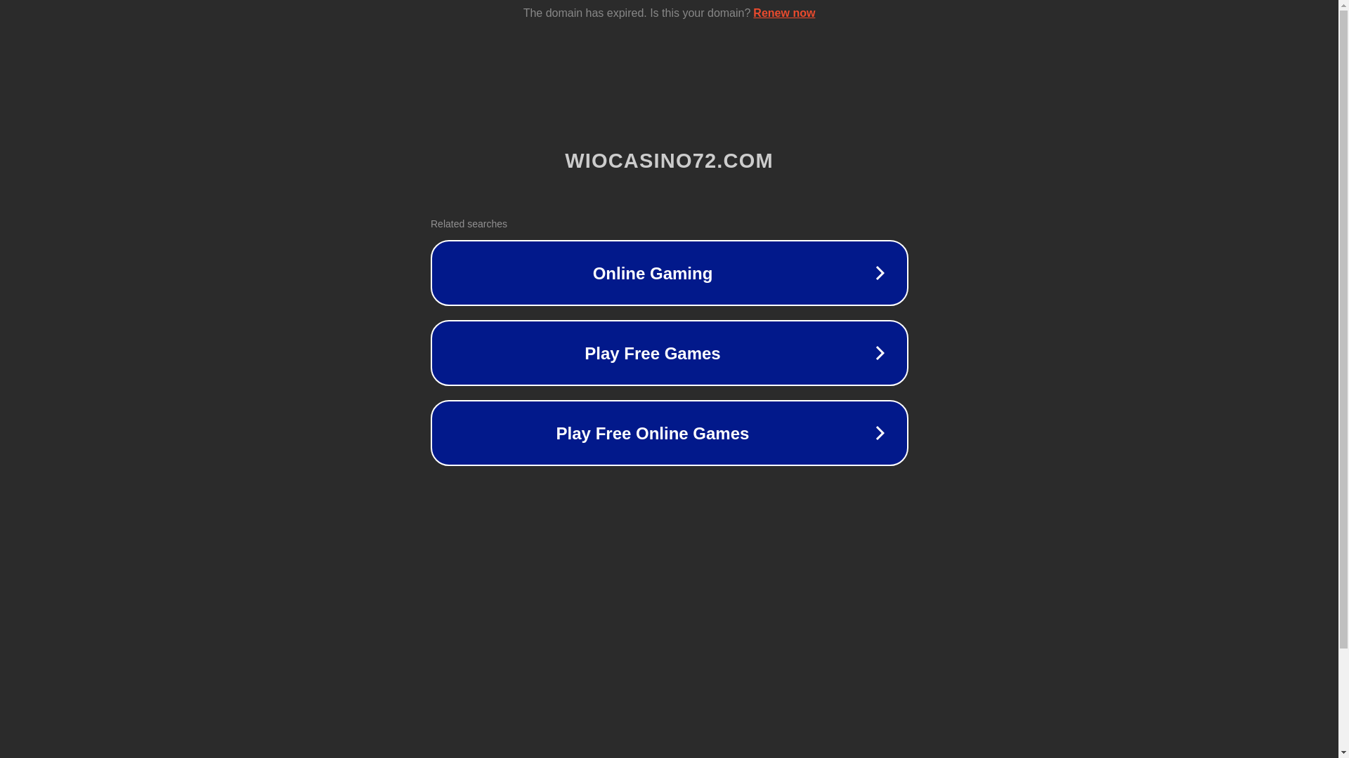 website screenshot of https://wiocasino72.com/