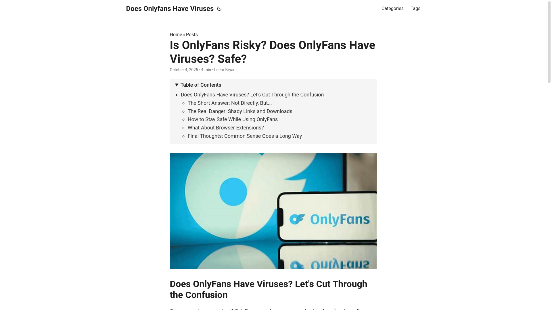 website screenshot of https://does-onlyfans-have-viruses.pages.dev/