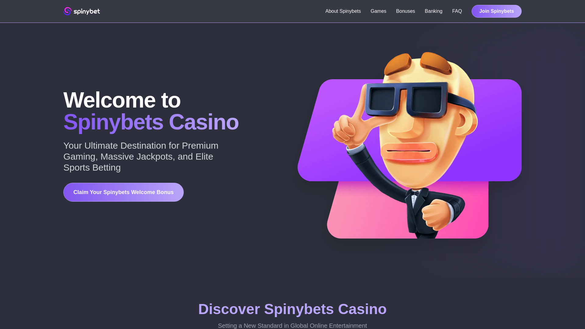 website screenshot of https://spinybets.org/