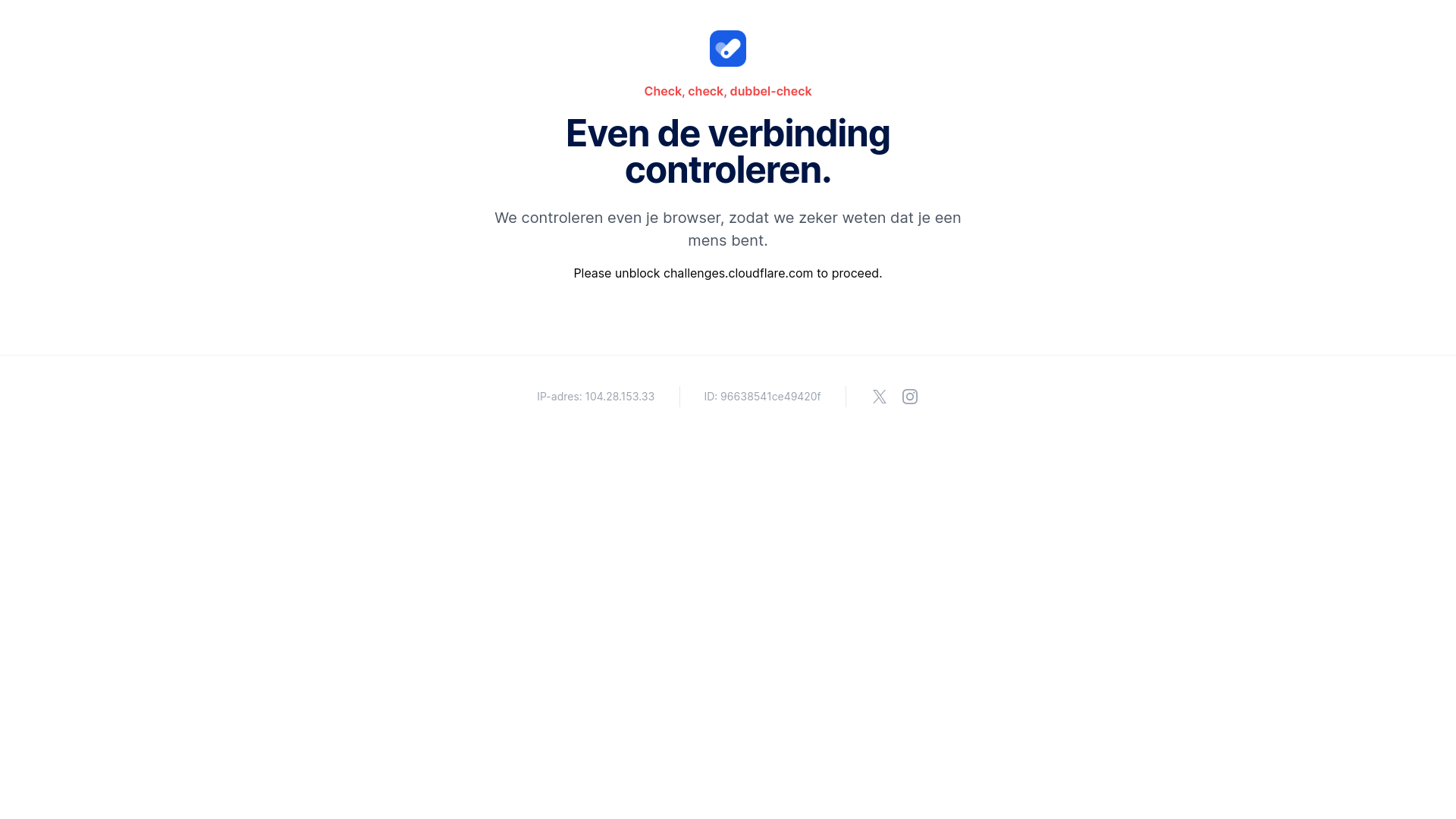 website screenshot of https://checkje.eu/