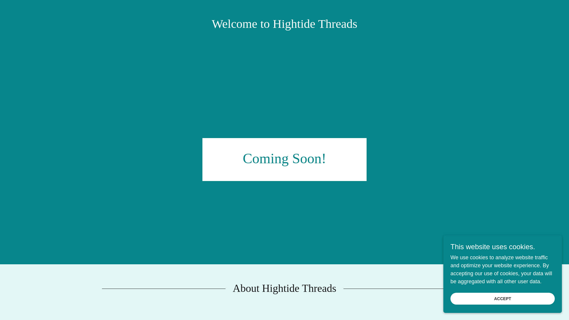 website screenshot of https://hightidethreads.ca/