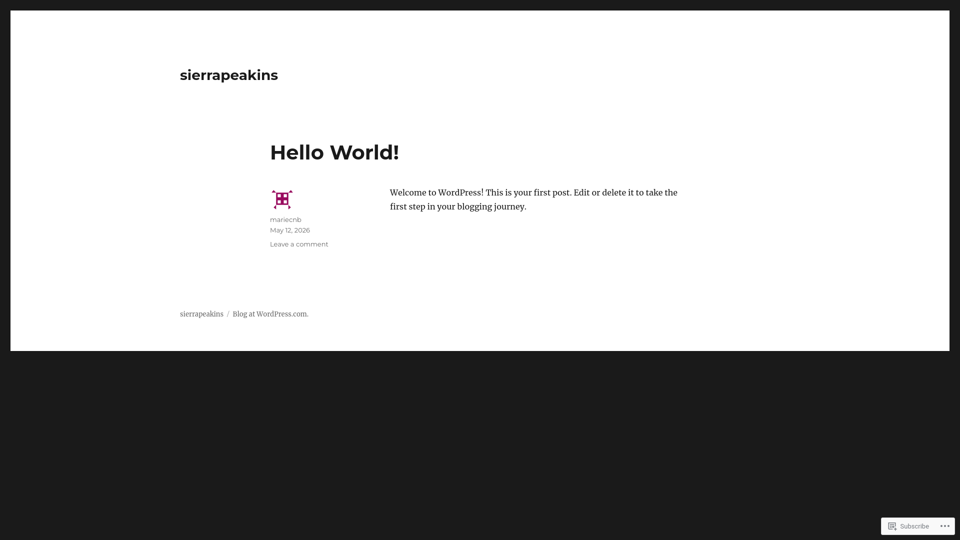 website screenshot of https://sierrapeakins.com/