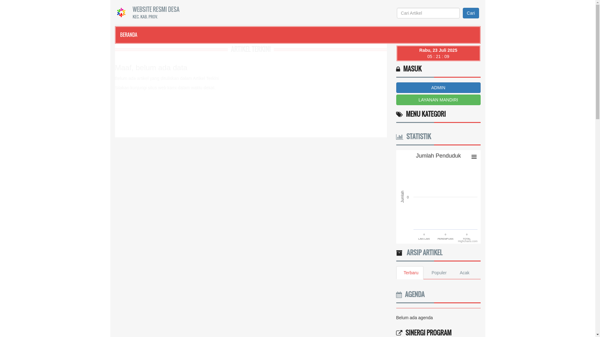 website screenshot of https://desakutamekar.com/