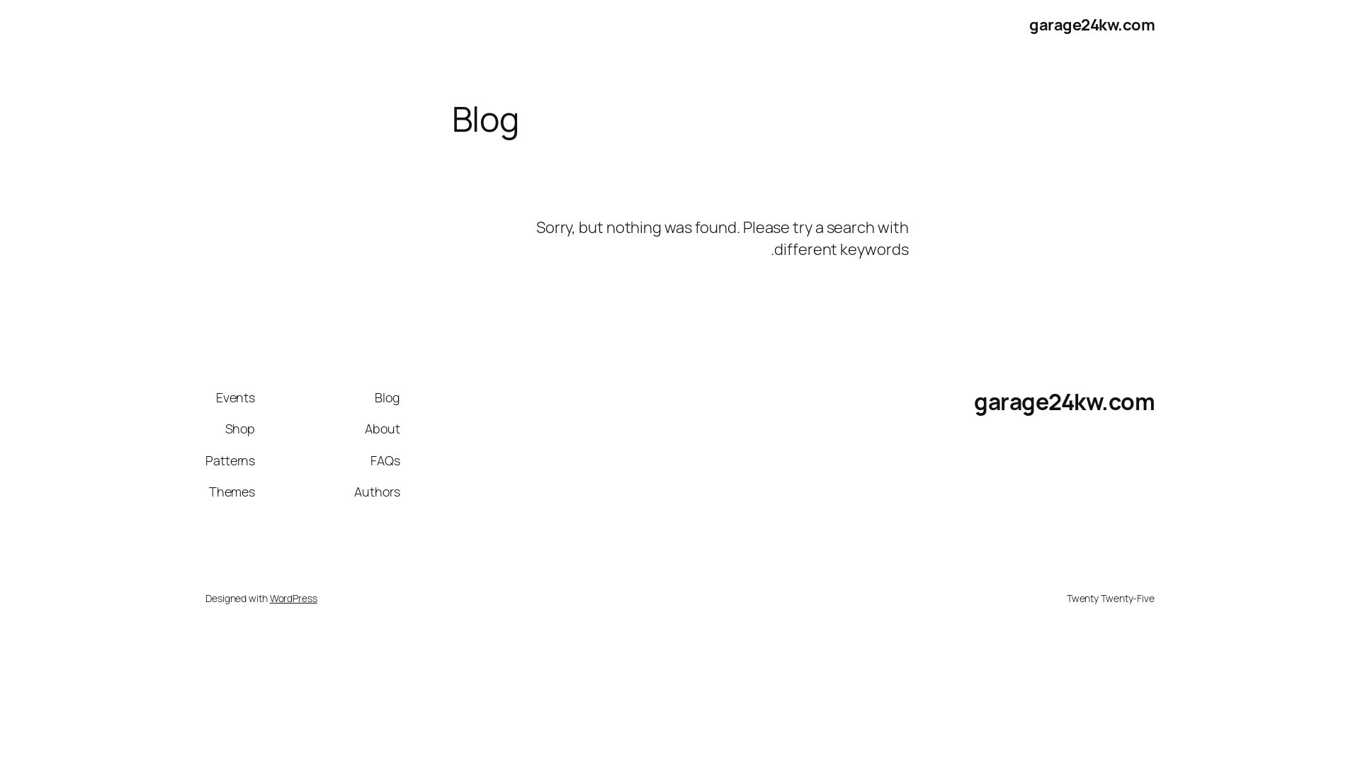 website screenshot of https://garage24kw.com/
