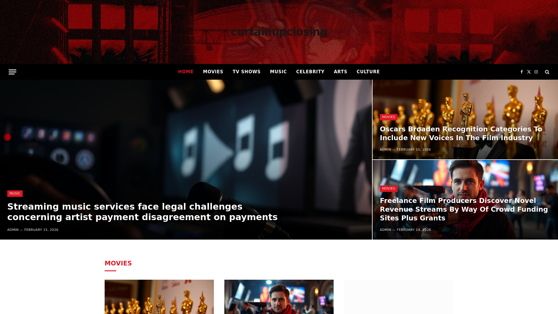 website screenshot of https://curtainupclosing.co.uk/