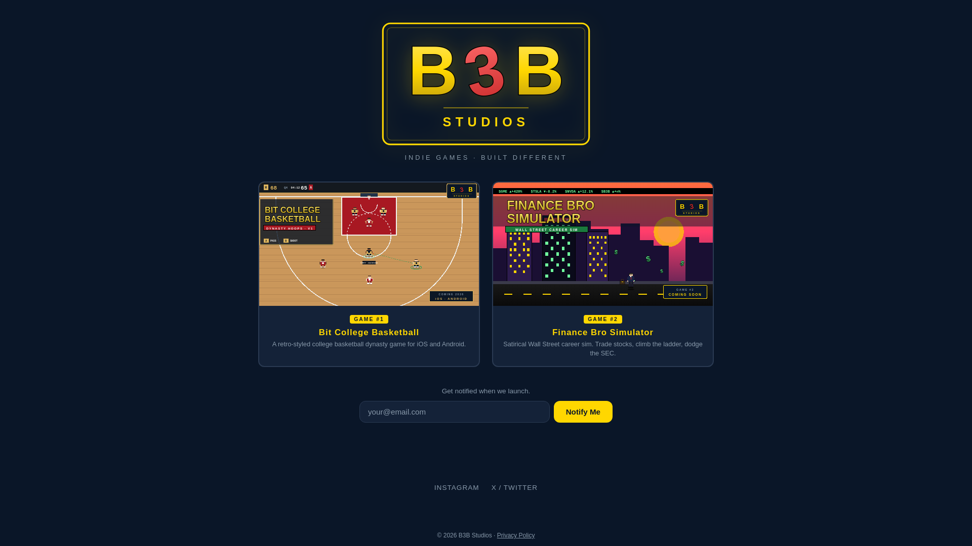 website screenshot of https://b3bstudios.pages.dev/