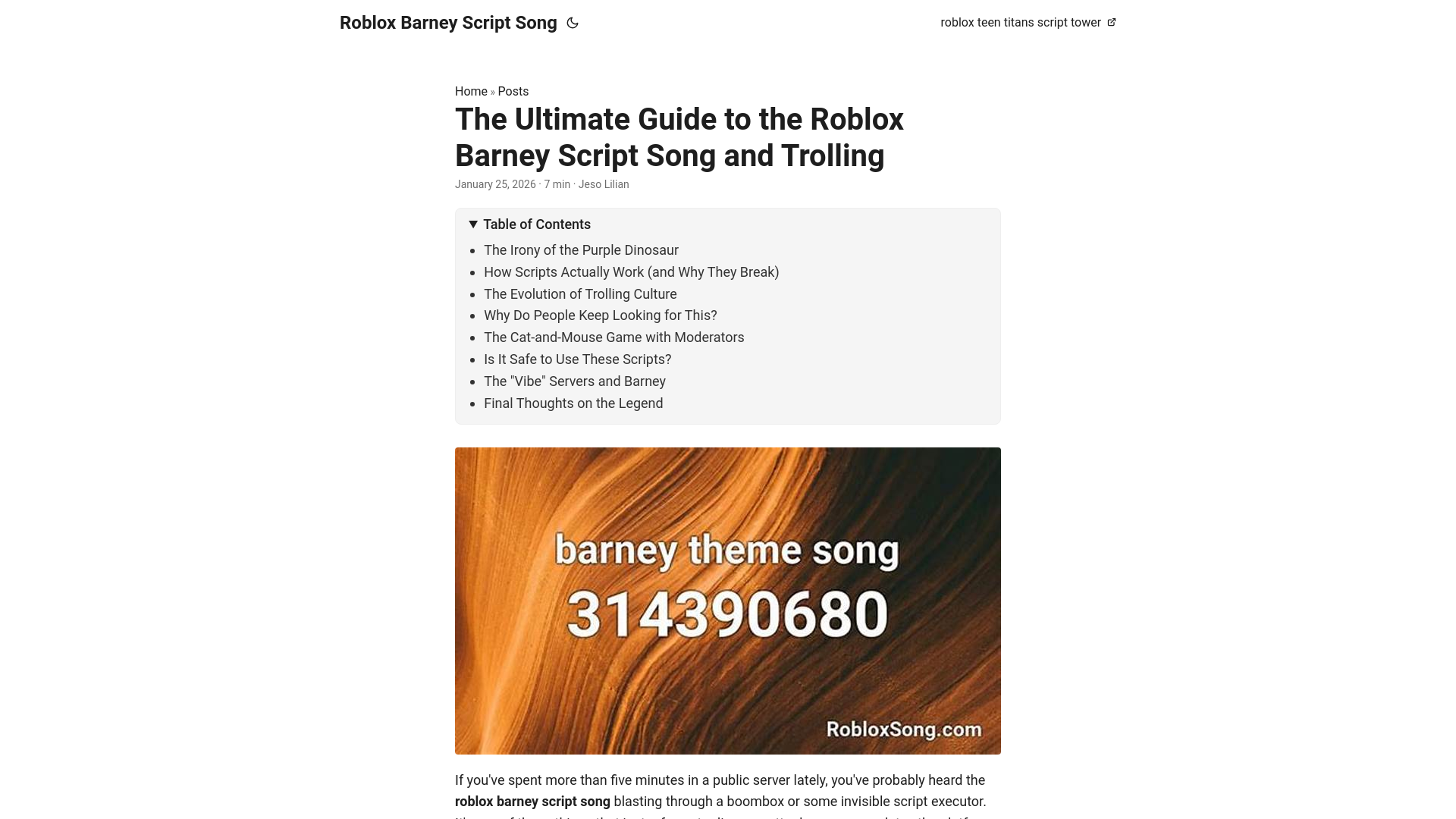 website screenshot of https://robloxbarneyscriptsong.pages.dev/