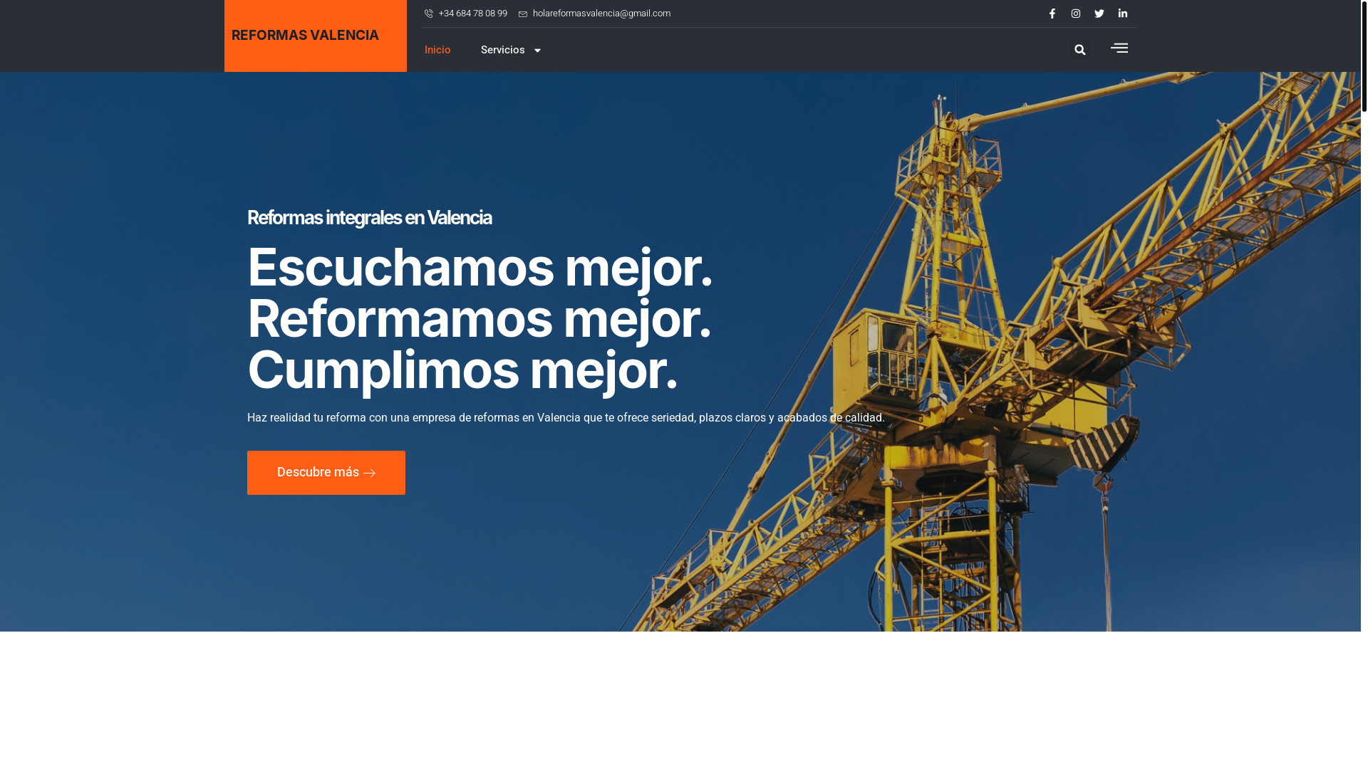website screenshot of https://reformaintegralenvalencia.es/