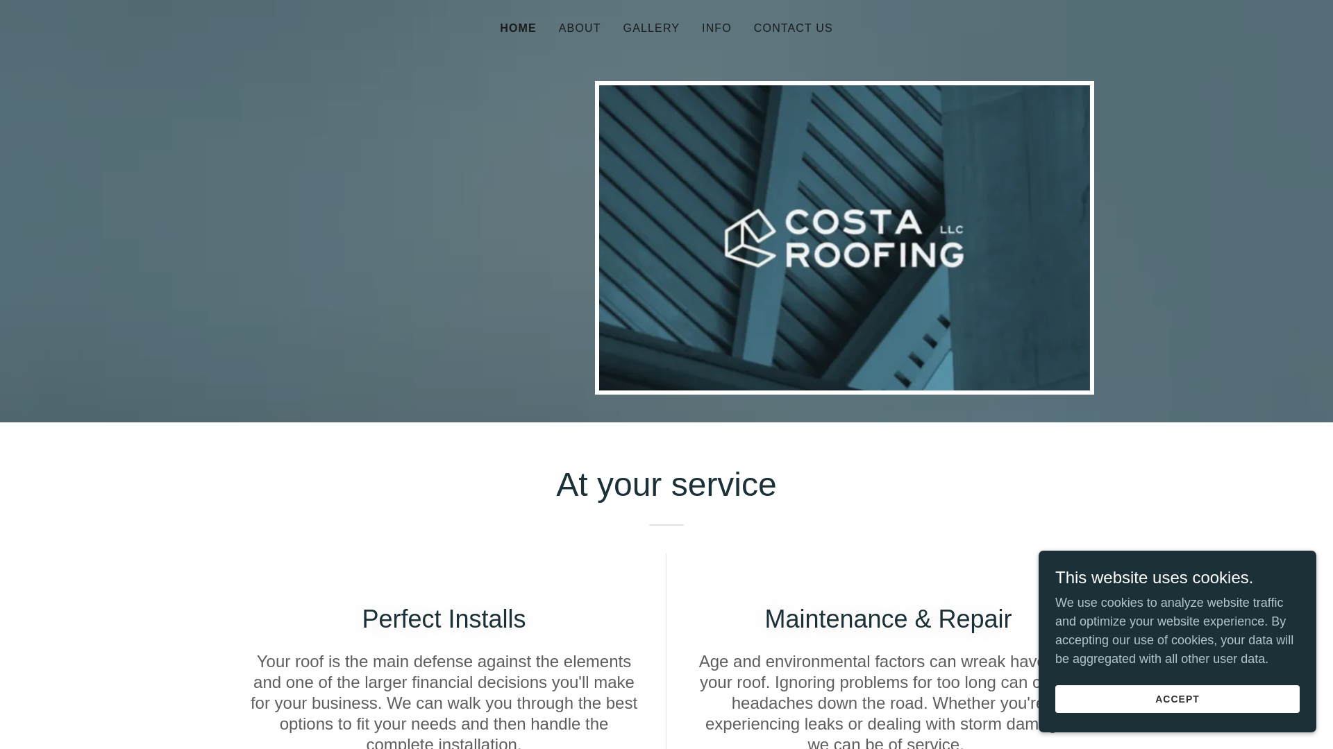 website screenshot of https://trycostacommercialroofing.info/