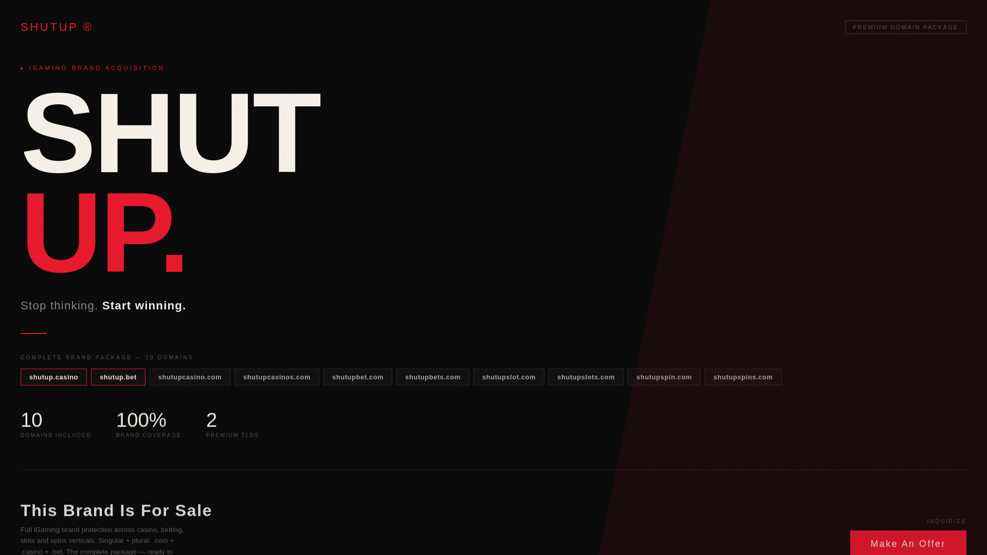 website screenshot of https://enormousspins.com/