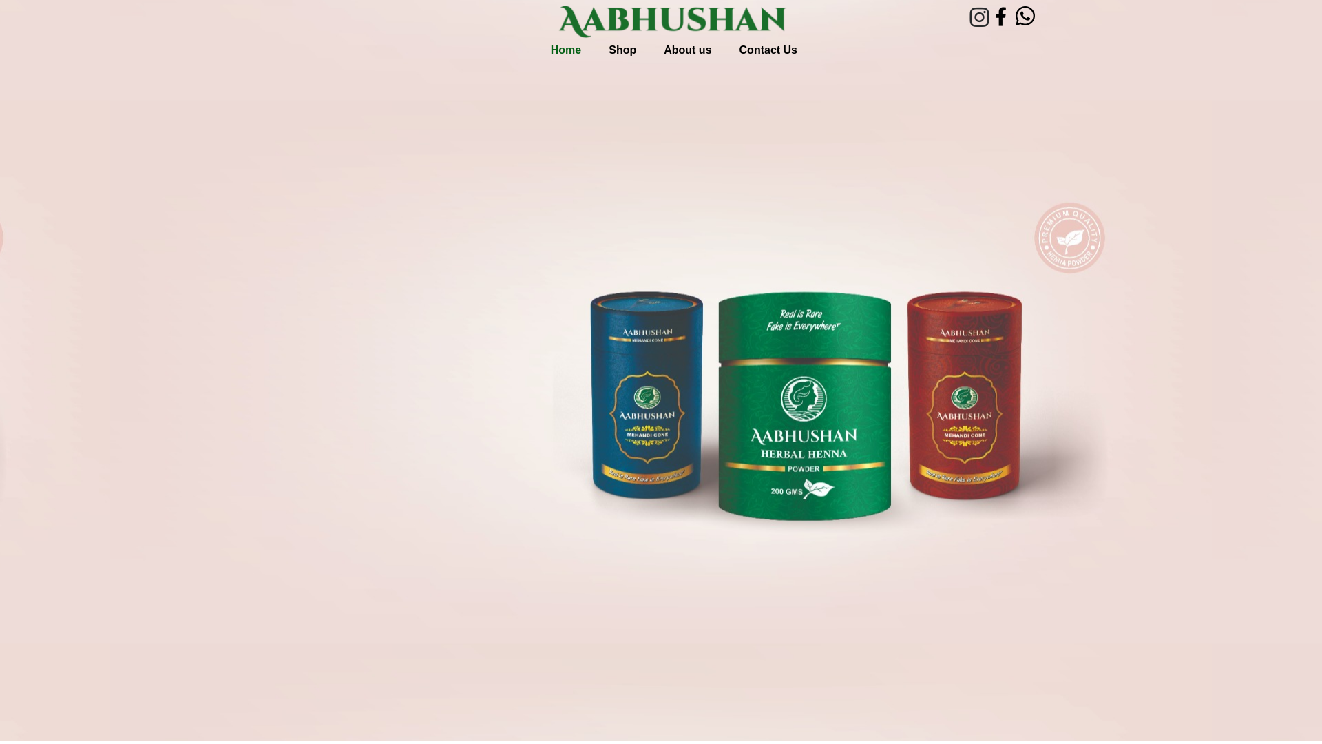 website screenshot of https://kaverimehendi.com/