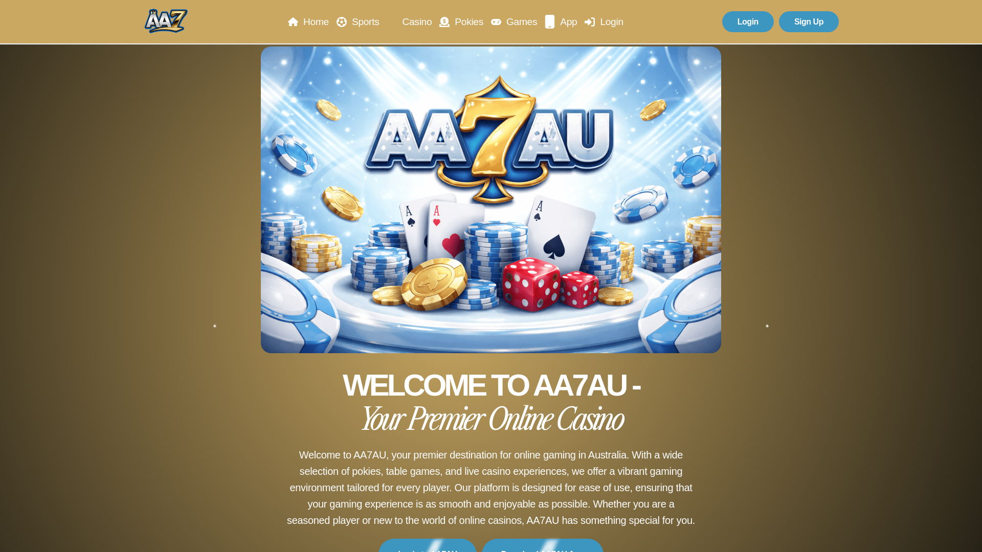 website screenshot of https://aaa7au.net/