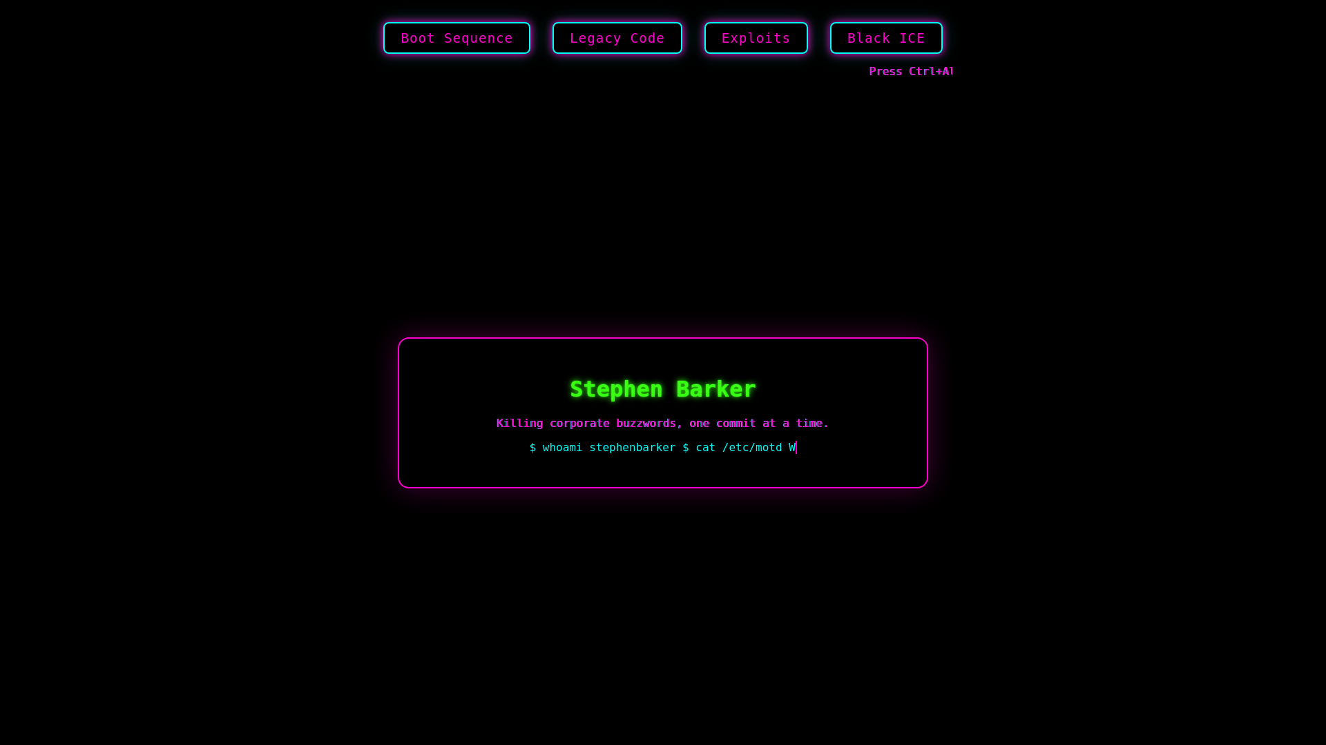 website screenshot of https://ctrlaltcorp.dev/