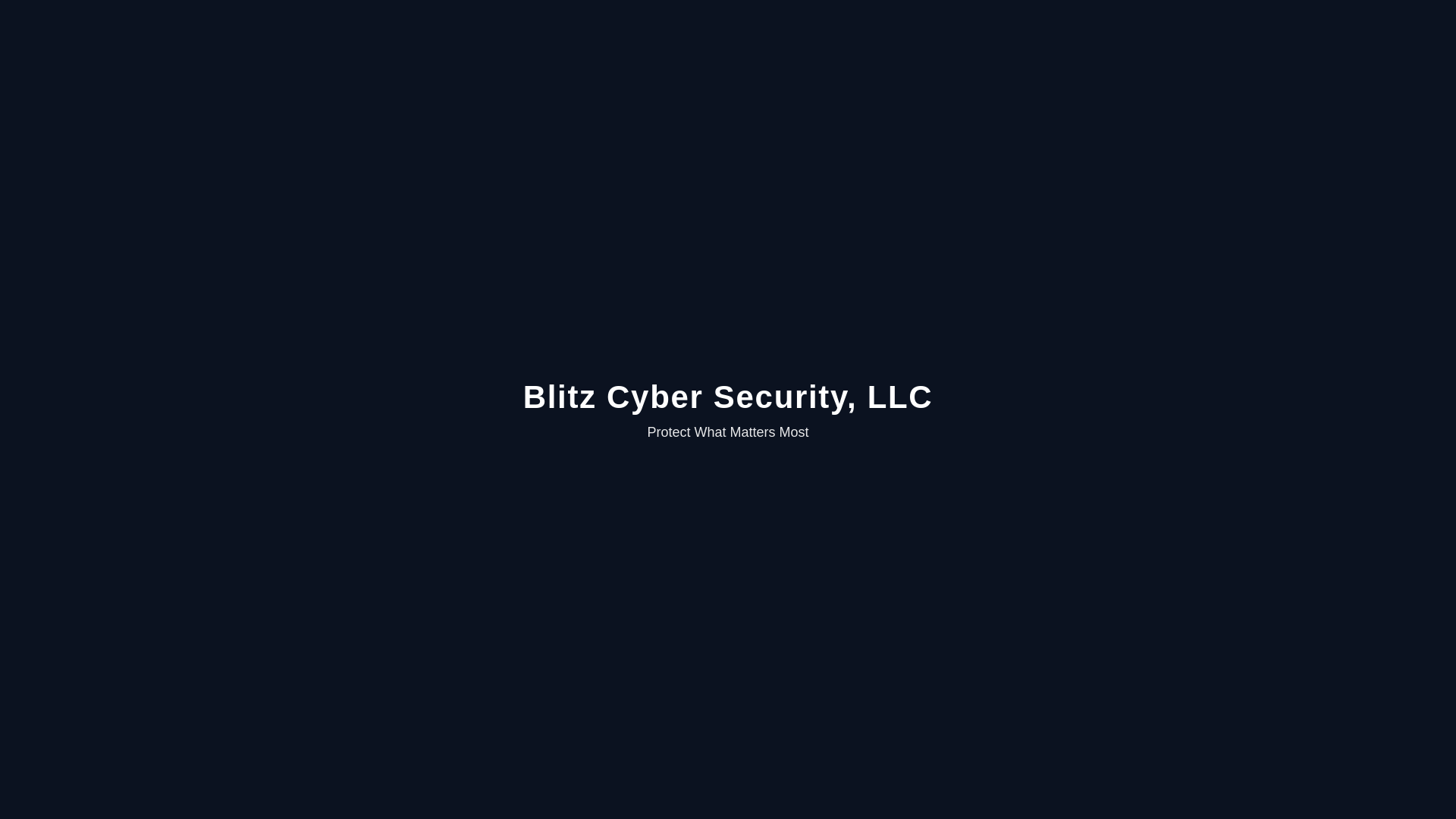 website screenshot of https://blitzcybersecurity-landing.pages.dev/