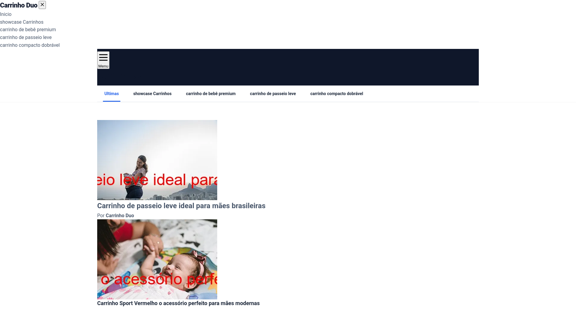 website screenshot of https://carrinhoduo.cn/