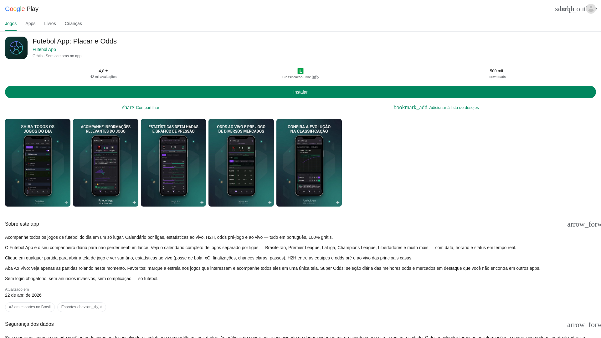 website screenshot of https://clone-play-store-soccer-app.pages.dev/