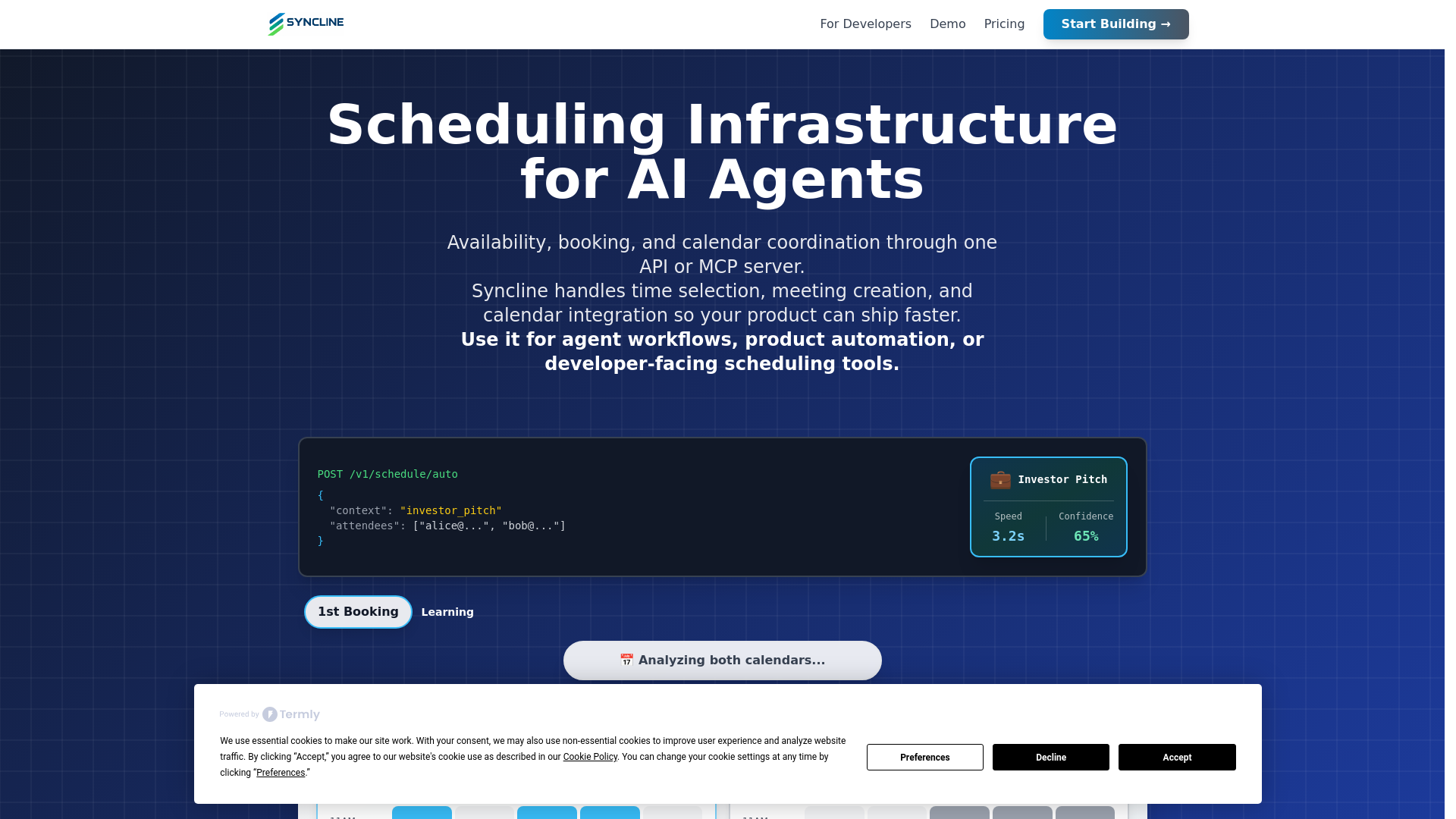 website screenshot of https://syncline-23b.pages.dev/