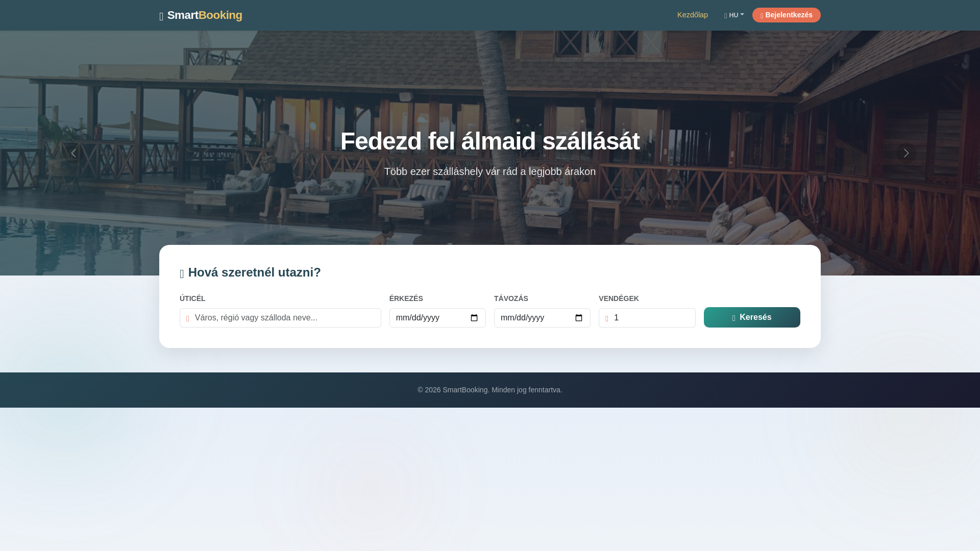 website screenshot of https://smartbookingvr.hu/