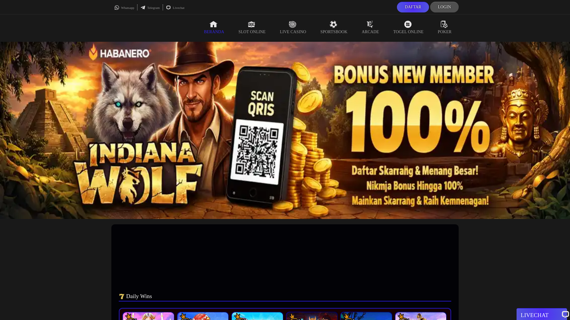 website screenshot of https://selamat303daftar.com/