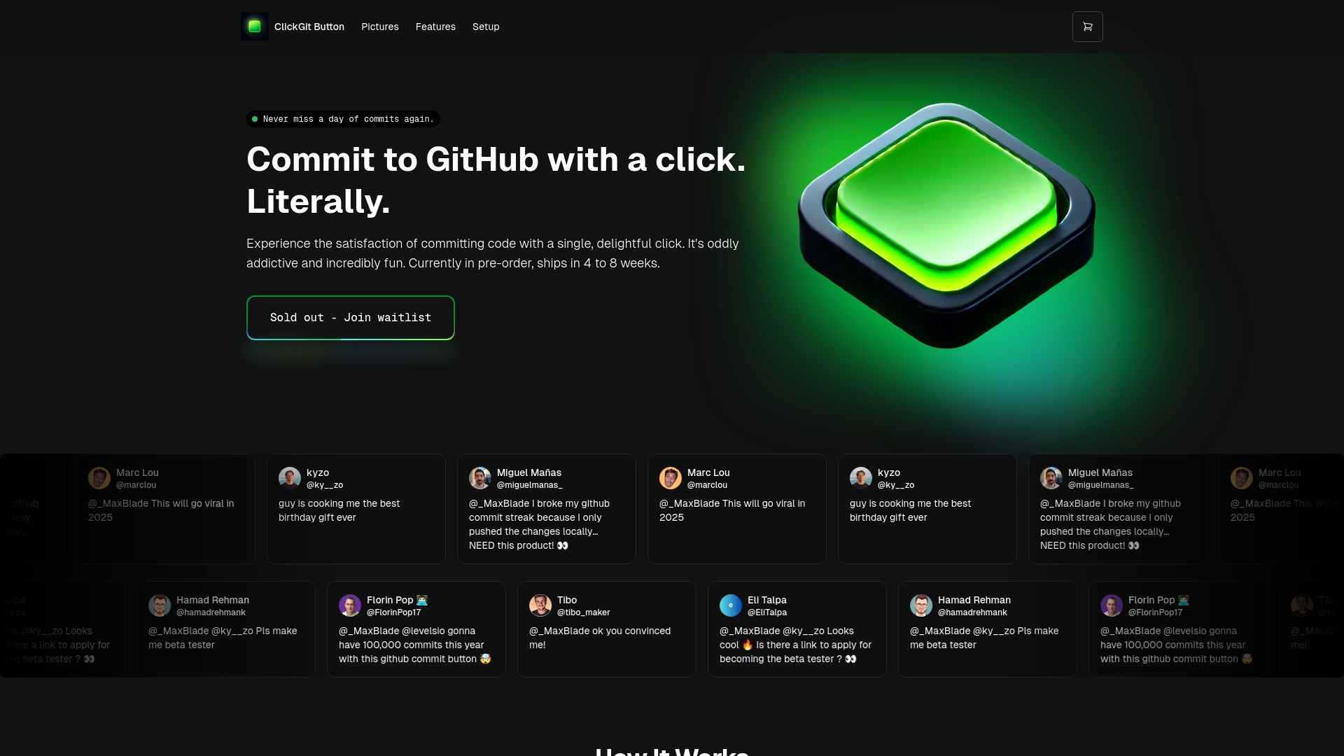 website screenshot of https://getclickgit.com/