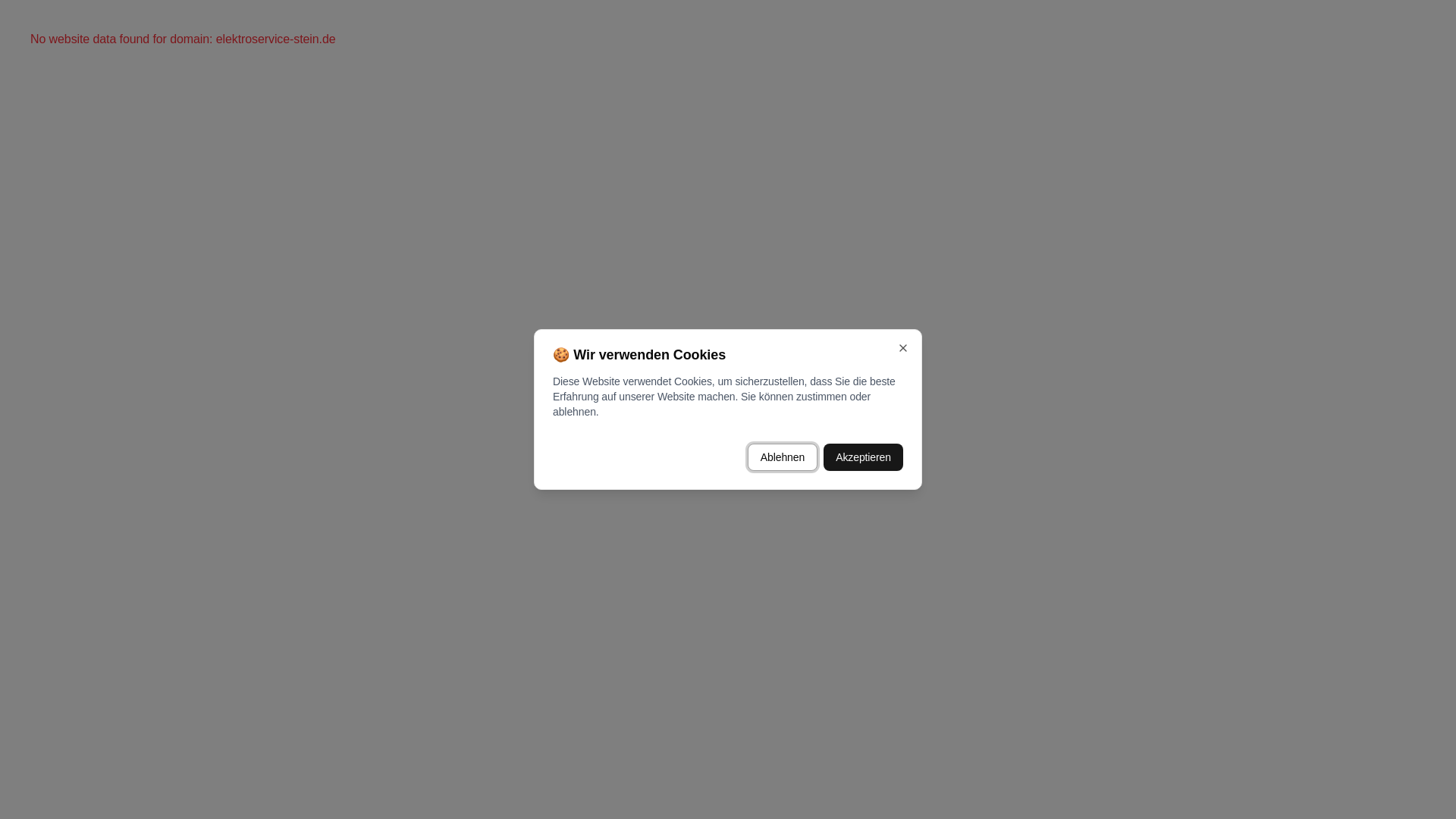 website screenshot of https://elektroservice-stein.de/