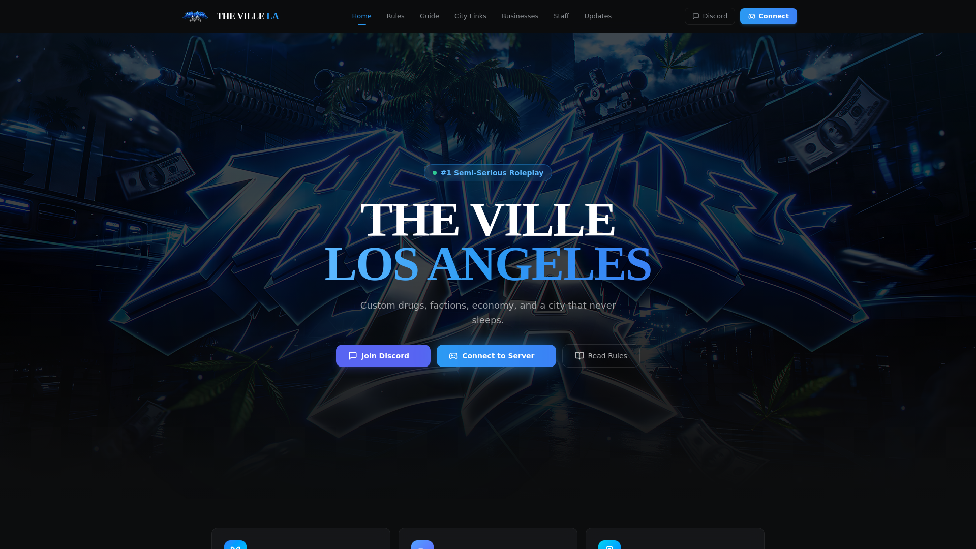 website screenshot of https://the-ville-la.pages.dev/