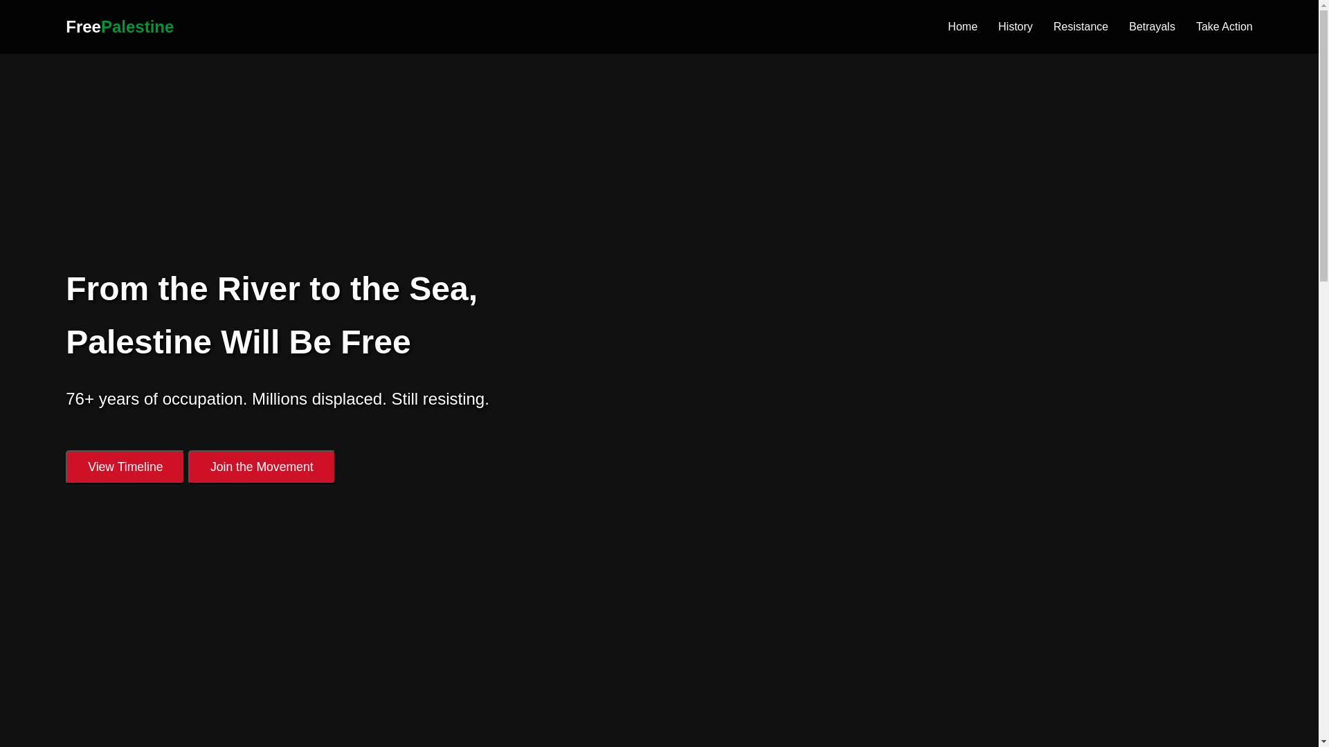 website screenshot of https://palestinelives.pages.dev/