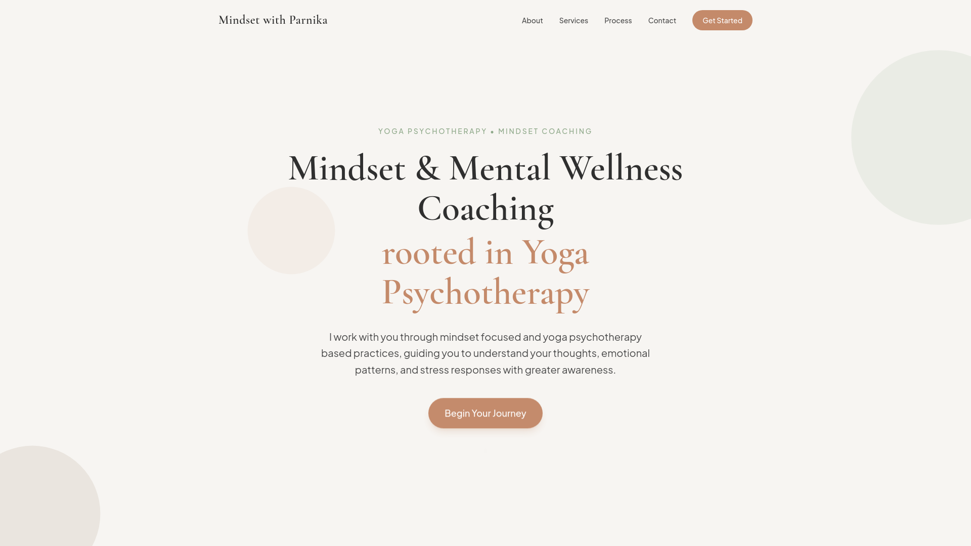 website screenshot of https://mindsetwithparnika.pages.dev/