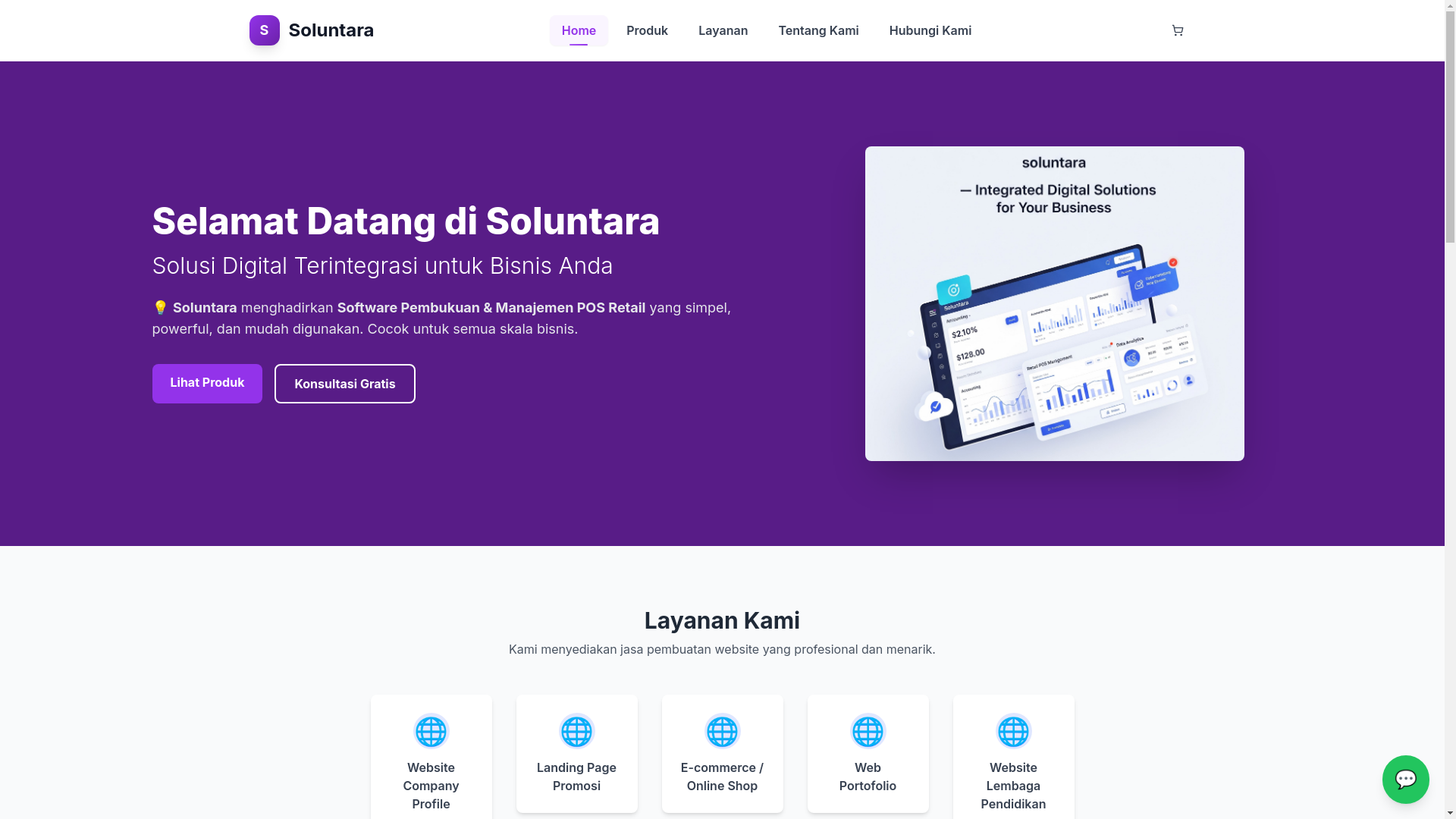 website screenshot of https://soluntara.pages.dev/
