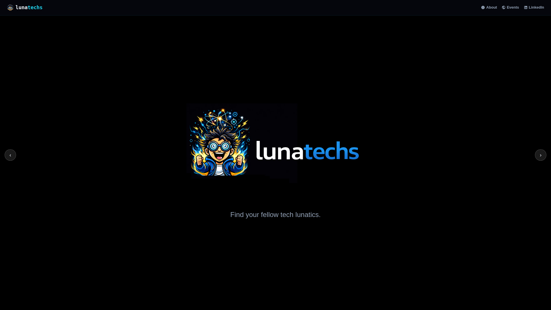 website screenshot of https://lunatechs.social/