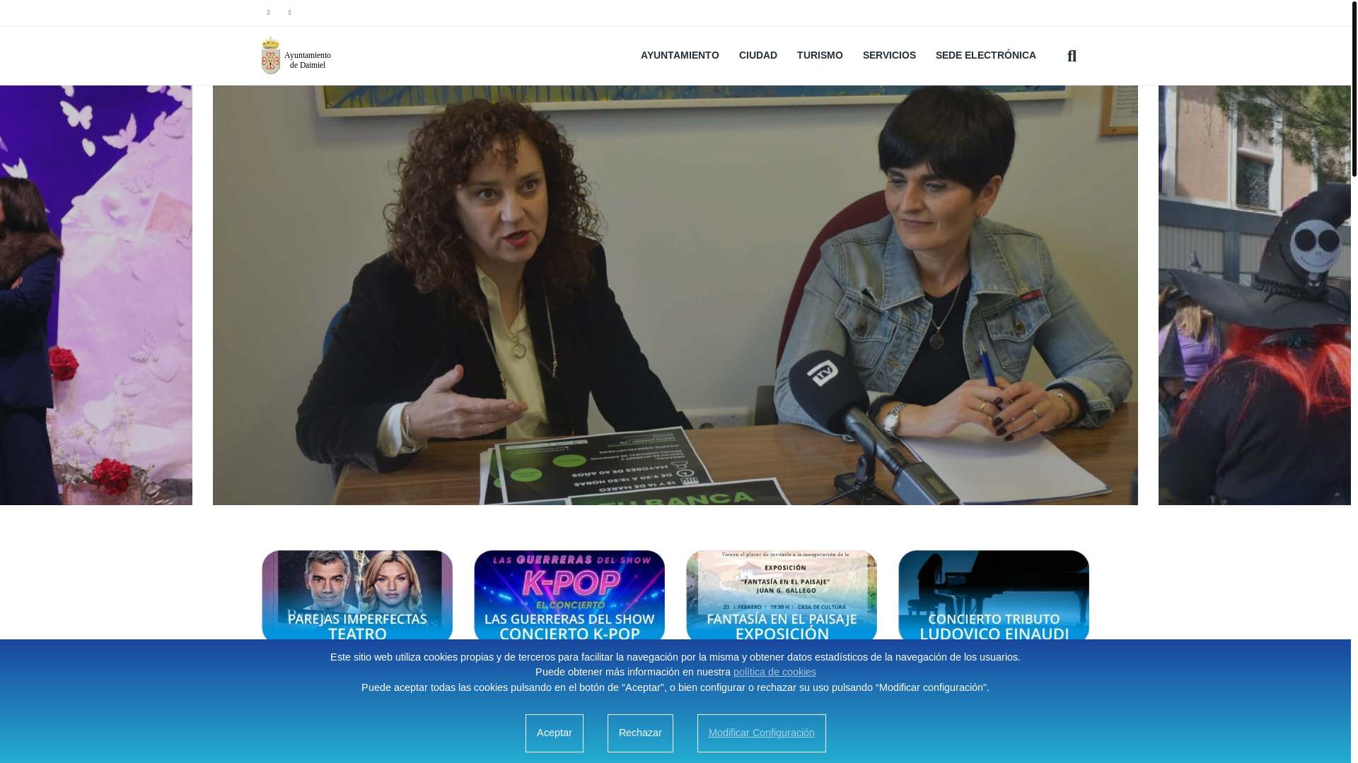 website screenshot of https://www.daimiel.es/