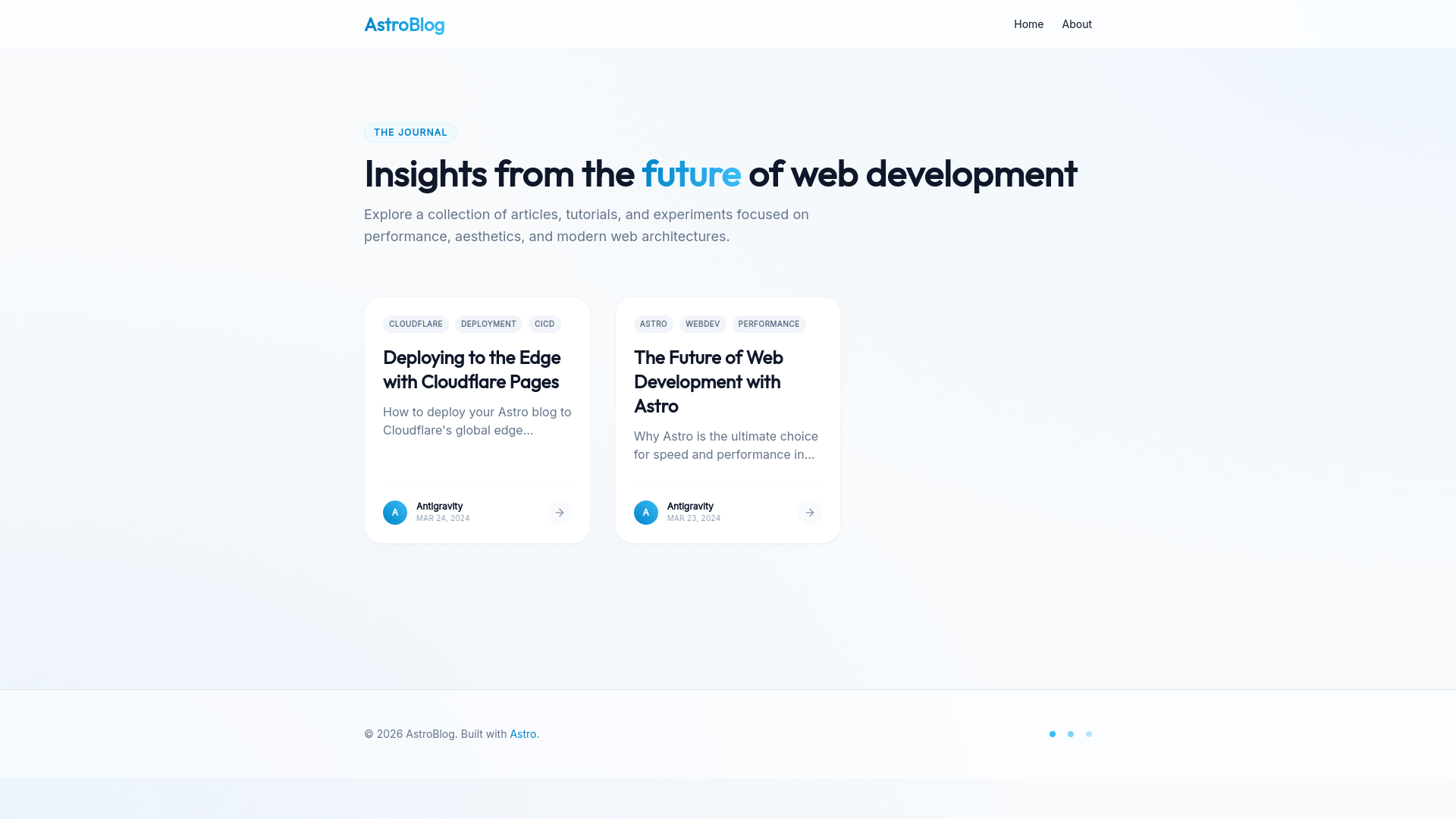 website screenshot of https://astro-blog-cf.pages.dev/