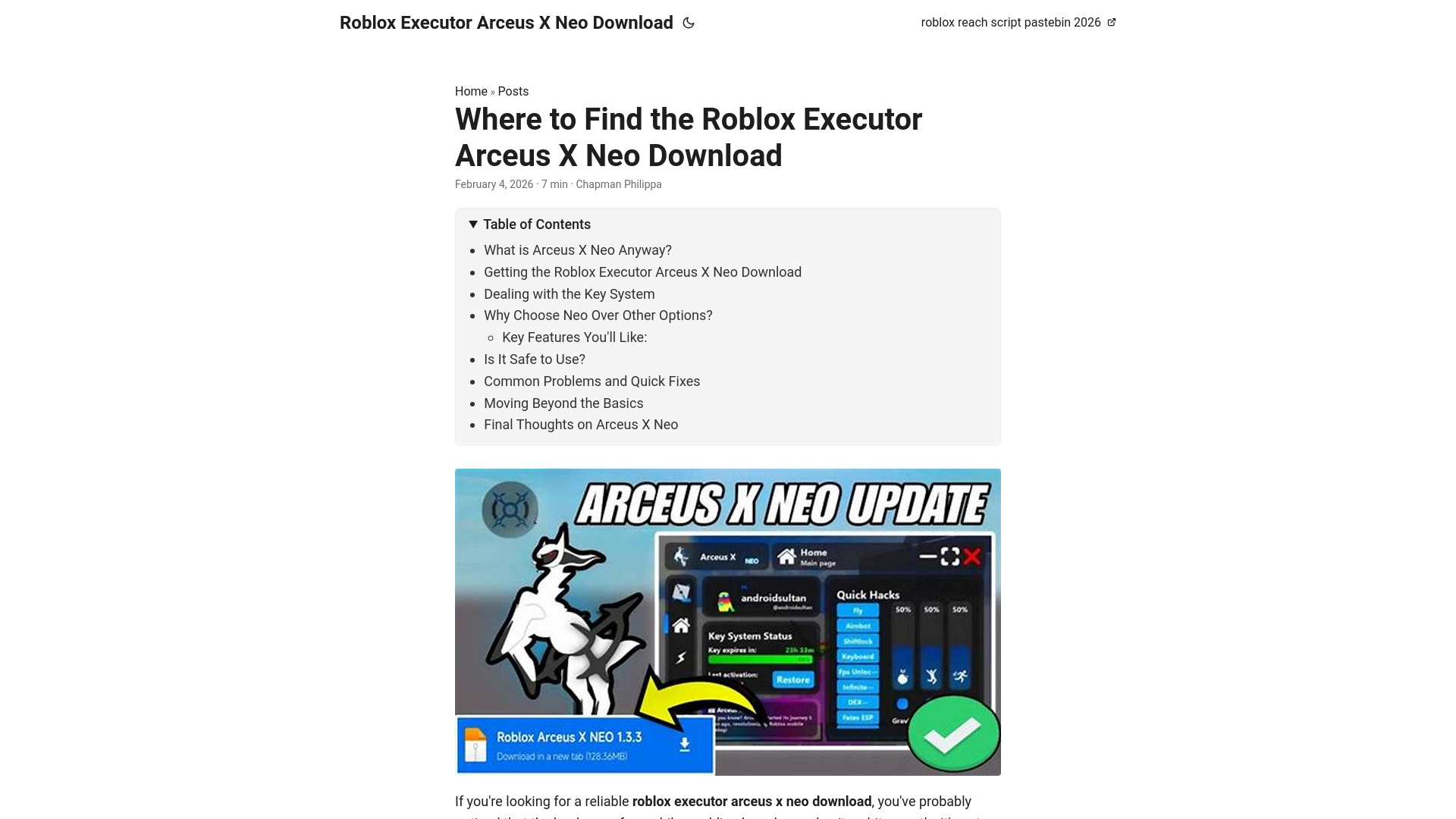 website screenshot of https://roblox-executor-arceus-x-neo-download.pages.dev/