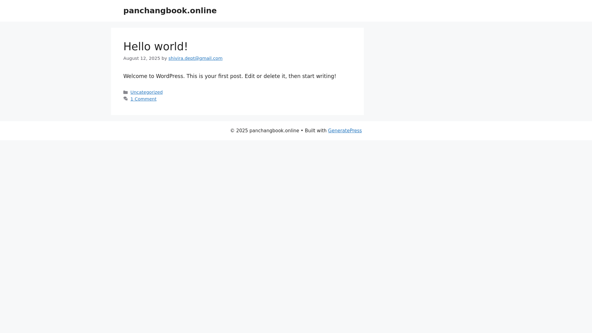 website screenshot of https://panchangbook.online/