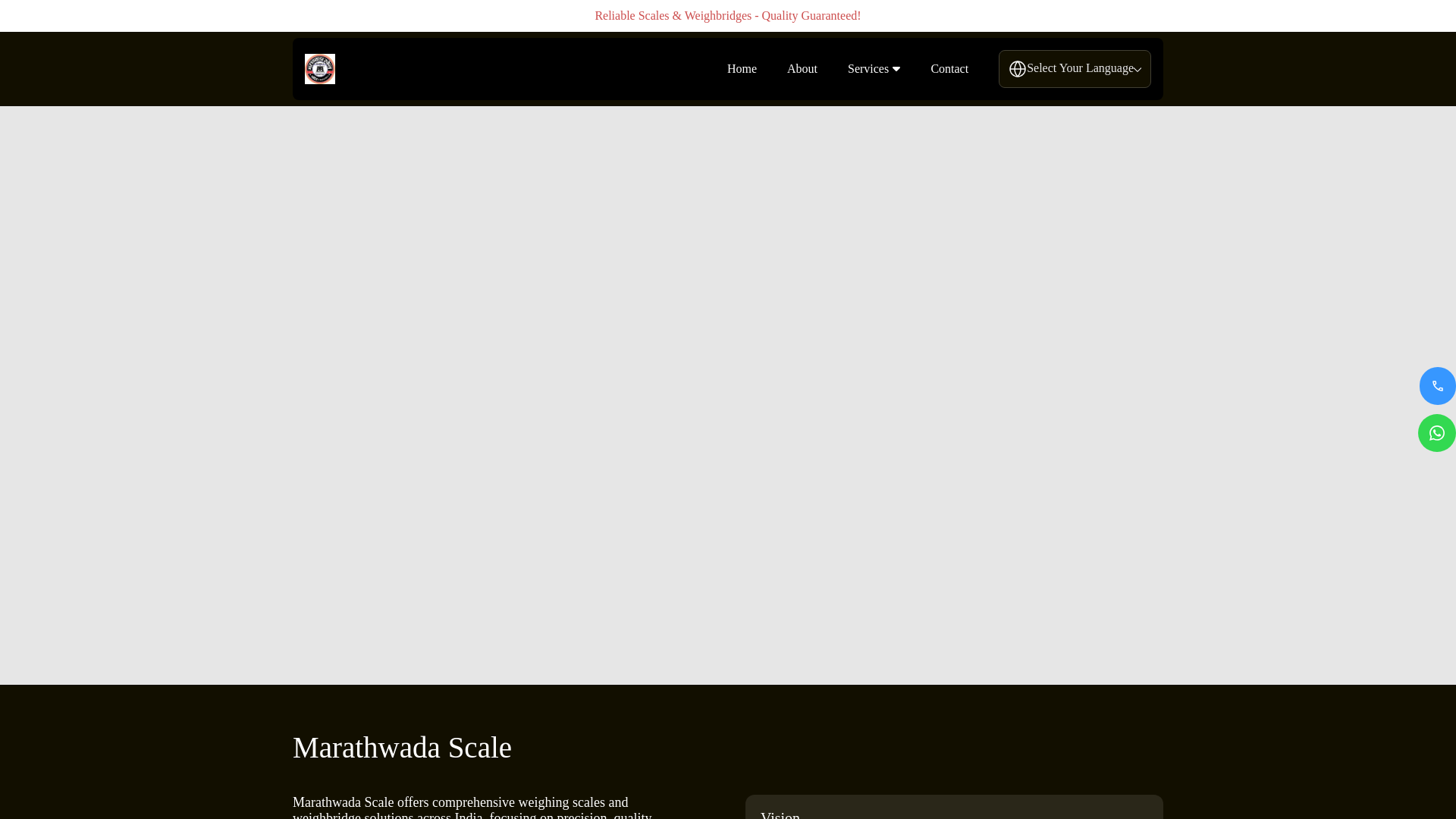 website screenshot of https://marathwadascales.in