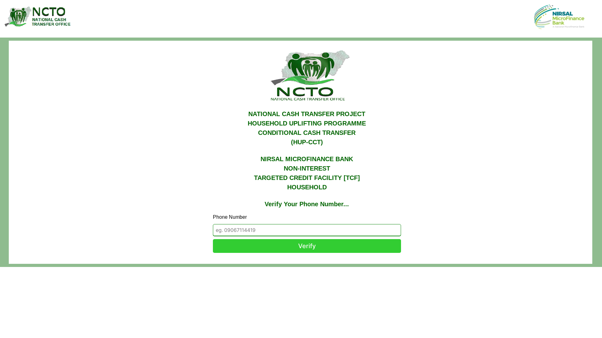 website screenshot of https://ccttcf.com.ng/