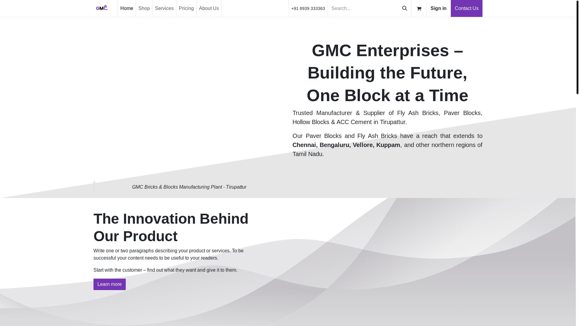 website screenshot of https://gmcenterprises.online/