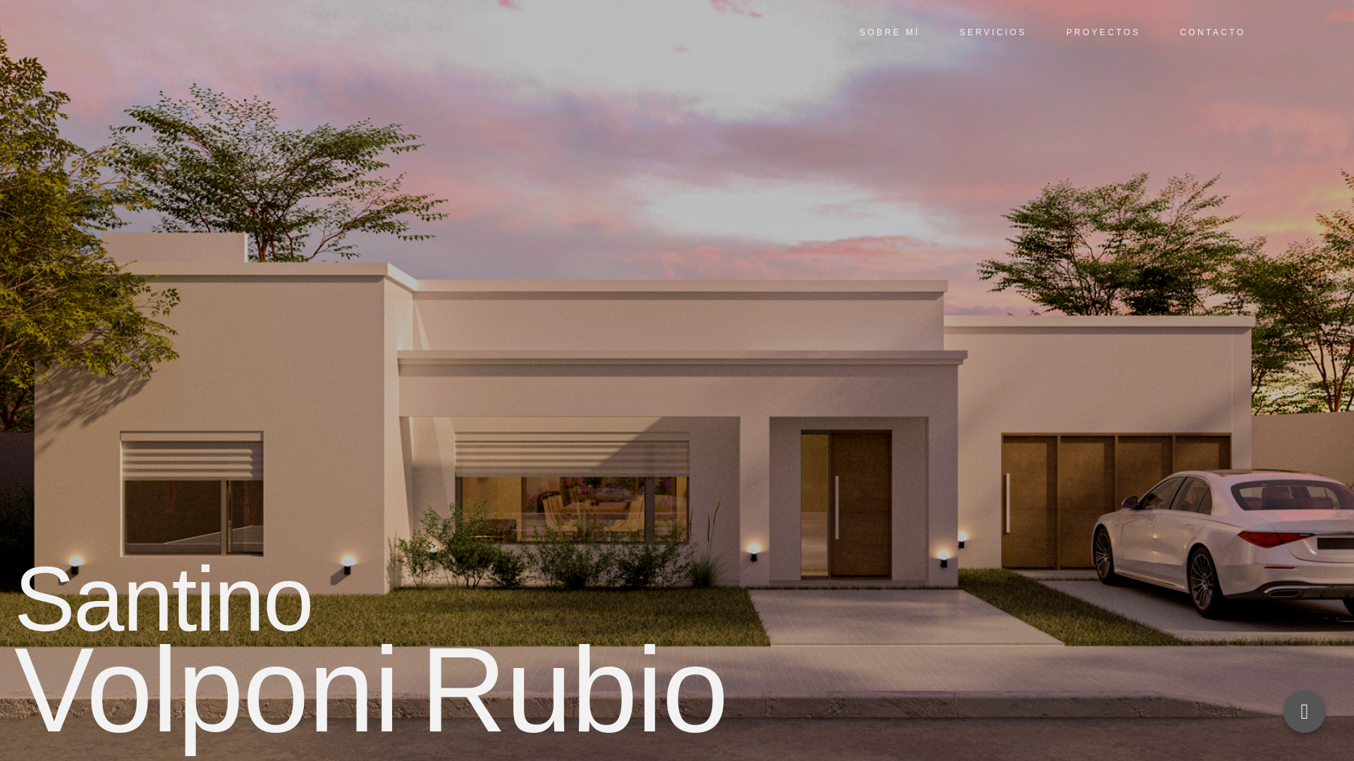 website screenshot of https://arqvolponi.com/