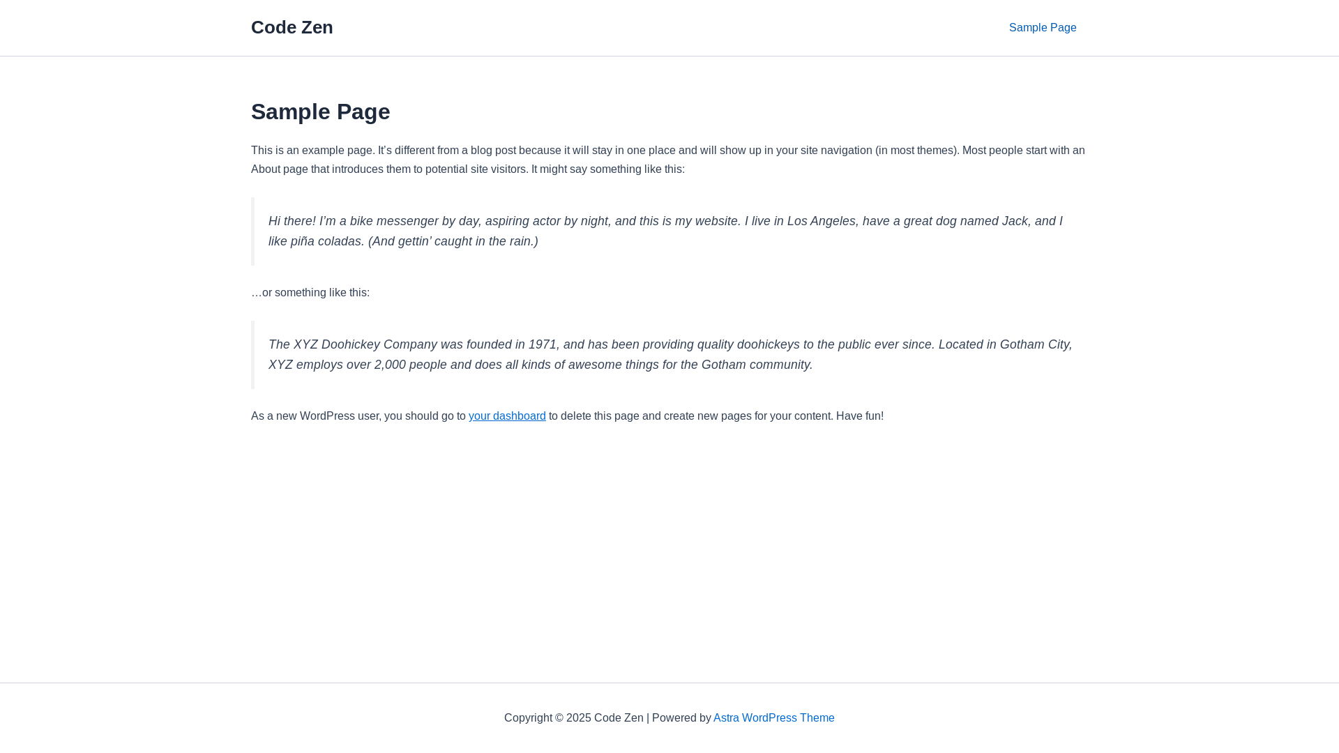 website screenshot of https://codezen.co.za/