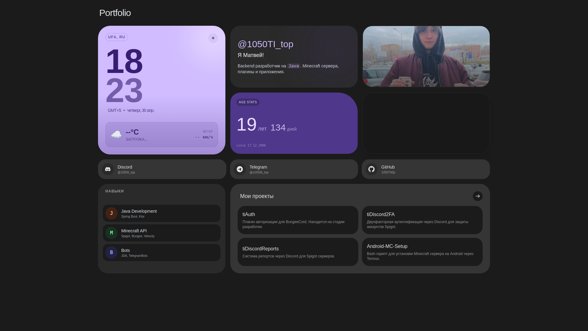 website screenshot of https://1050ti.top/