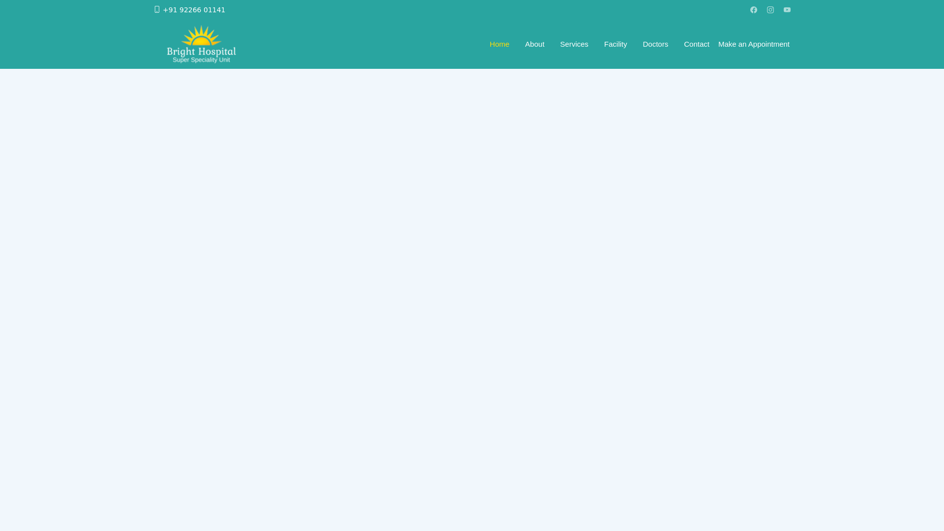 website screenshot of https://brightsuperspecialityhospitals.com