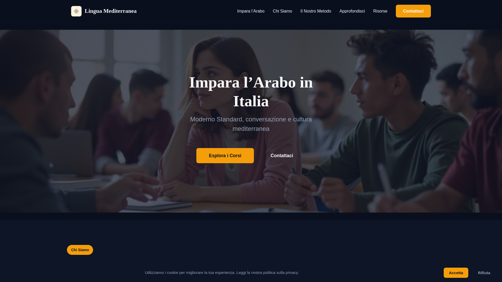 website screenshot of https://linguemediterranee.com