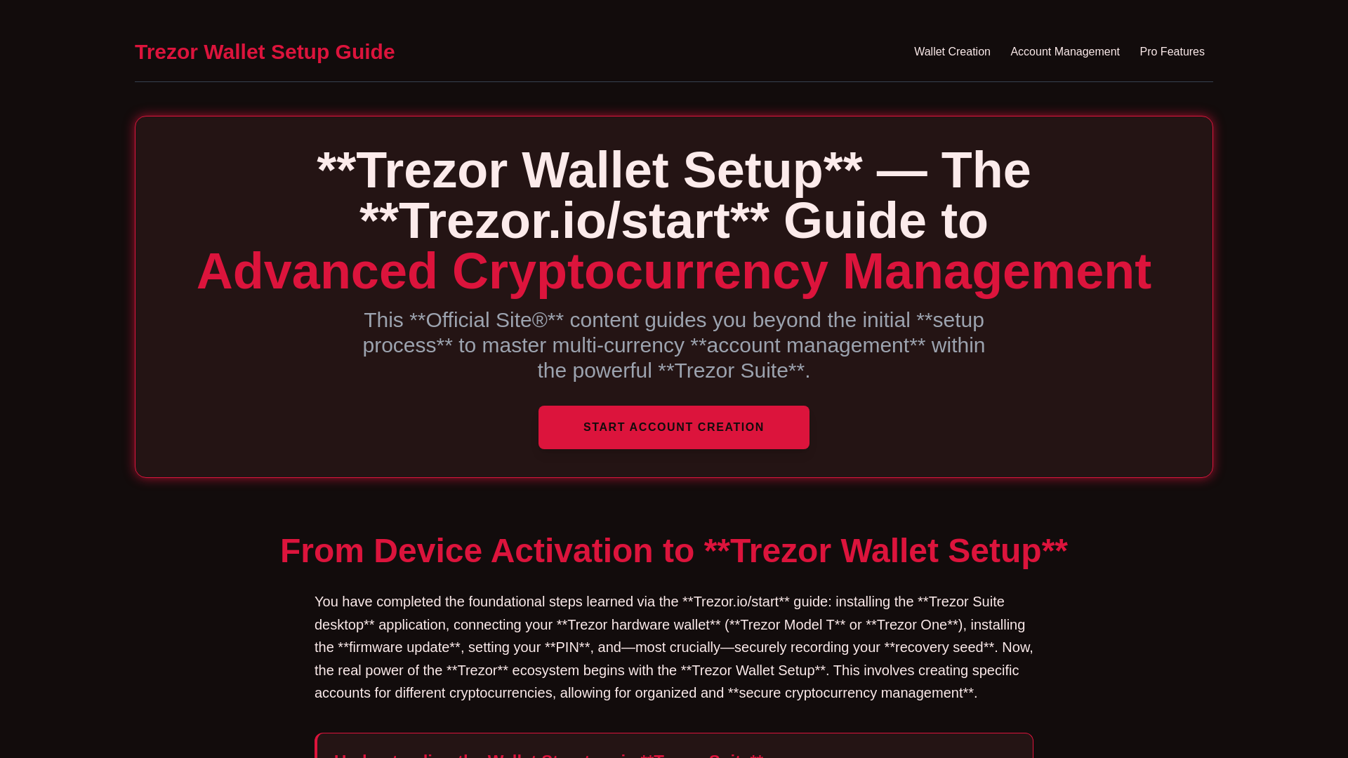 website screenshot of https://io-trezzor.pages.dev
