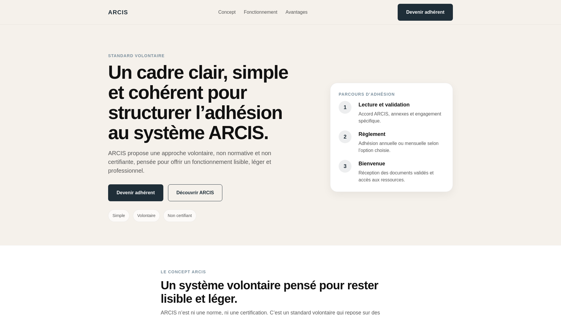 website screenshot of https://arcis-standard.pages.dev/