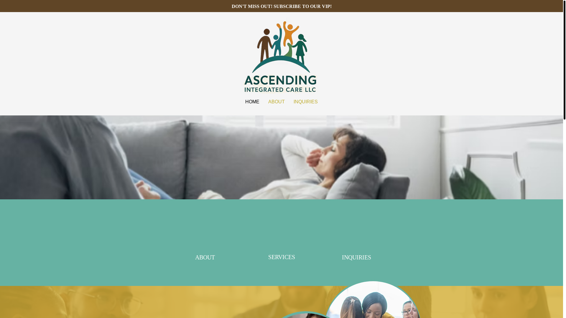 website screenshot of https://ascendingintegratedcare.com/