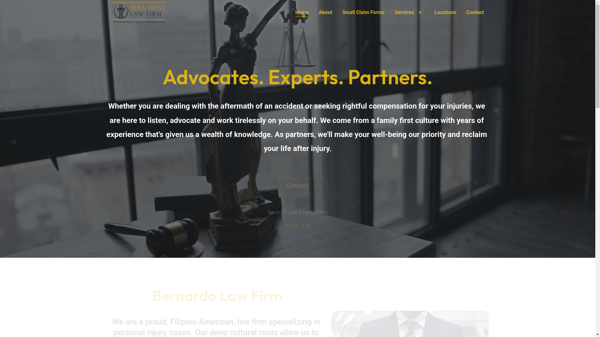 website screenshot of https://thebernardolawfirm.com/