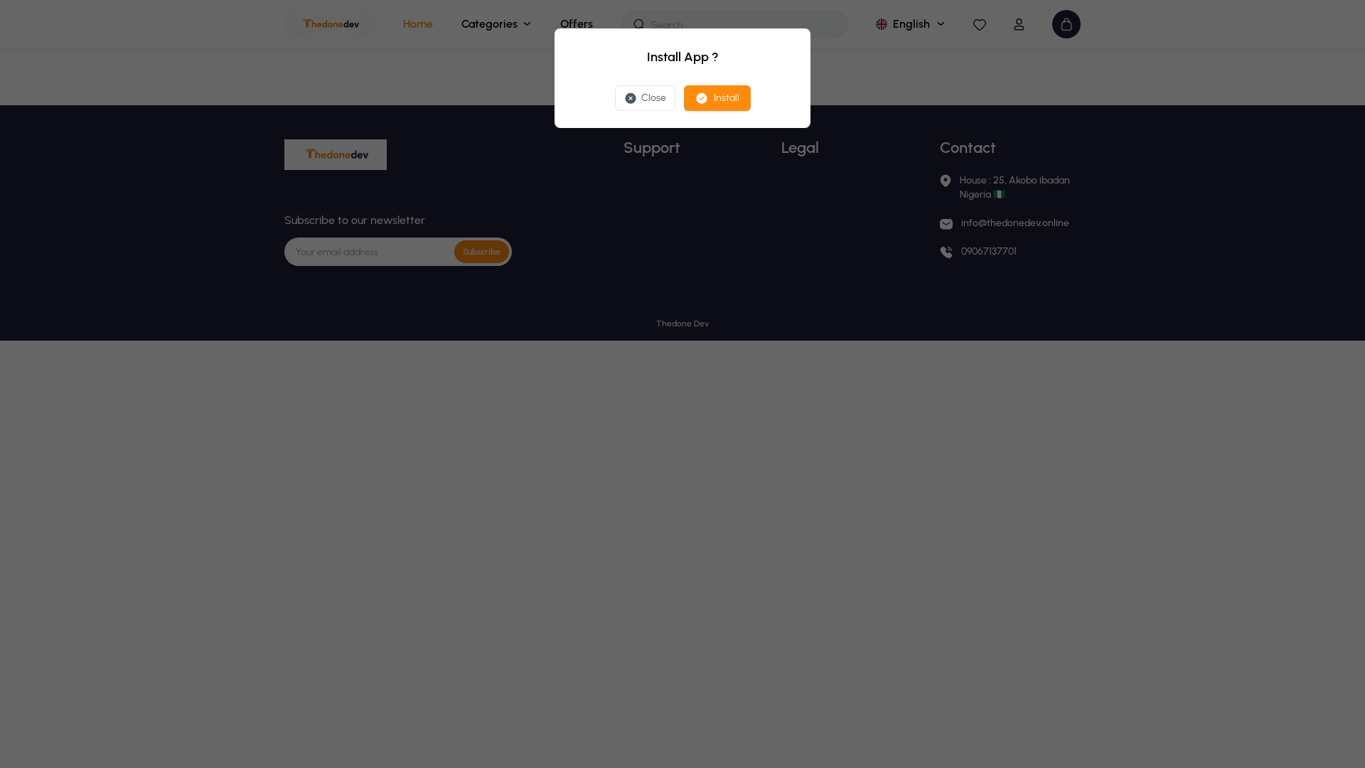 website screenshot of https://thedonetech.online/