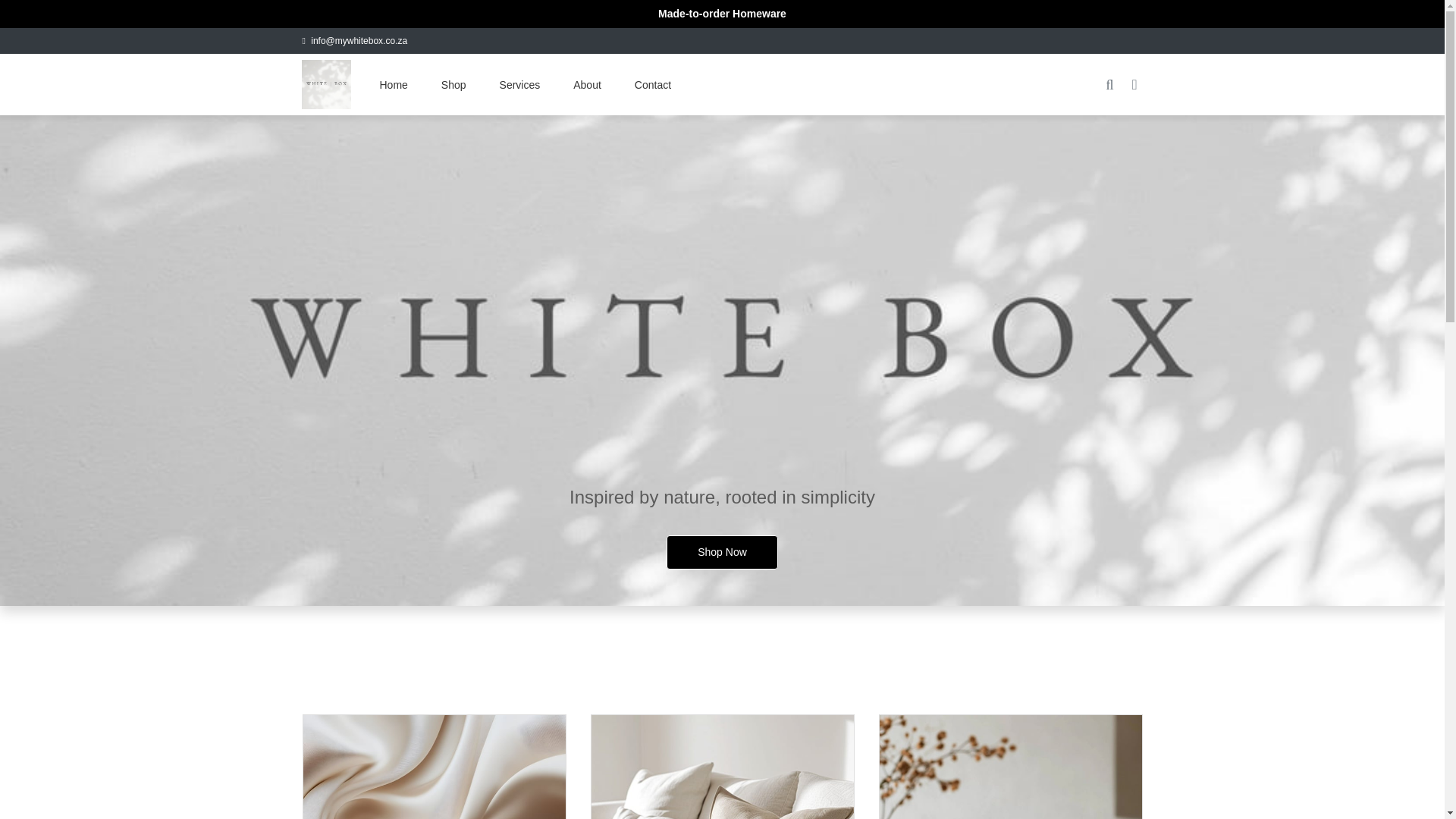 website screenshot of https://whiteboxstore.co.za/