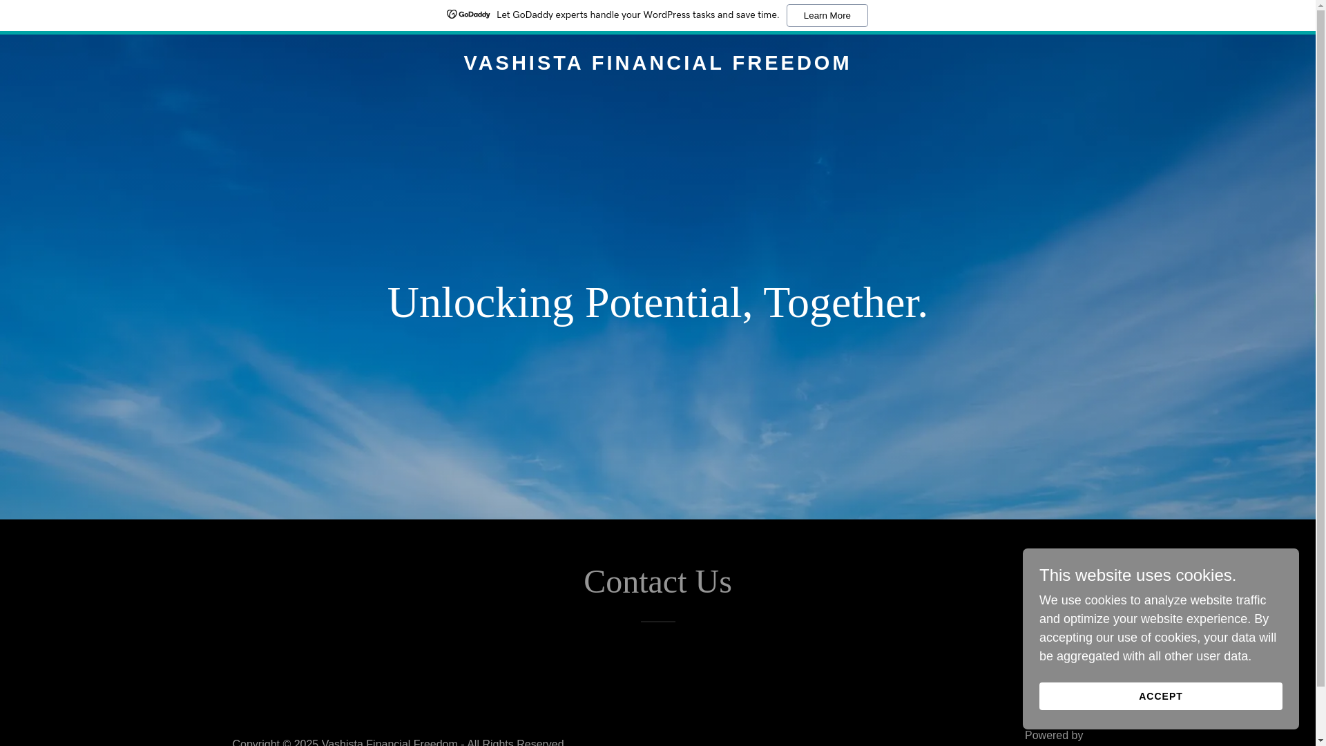 website screenshot of https://vashistafinancialfreedom.com/